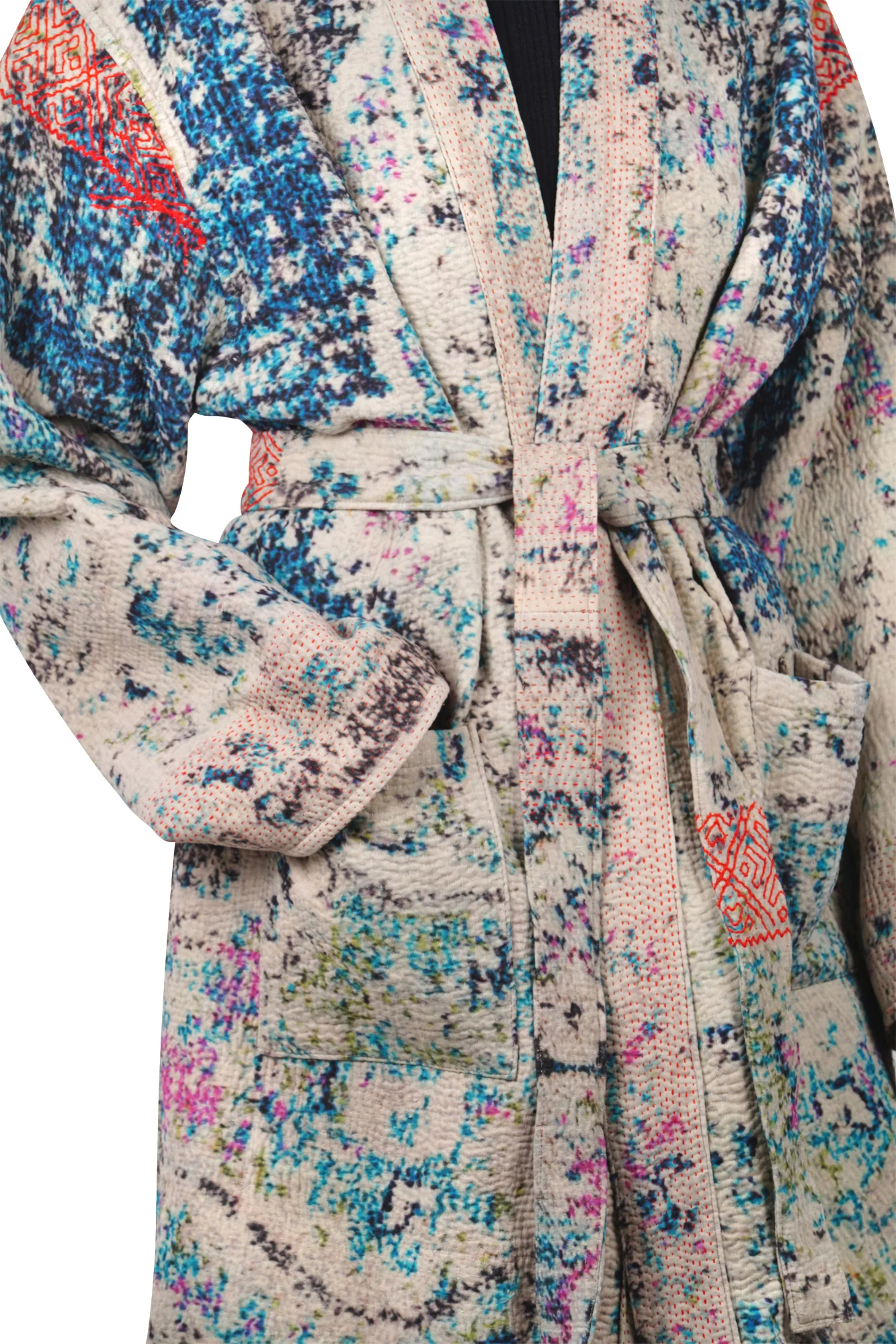 La Femme Blanche - Kimono - 470161 - Grigio/Petrolio - Image 6