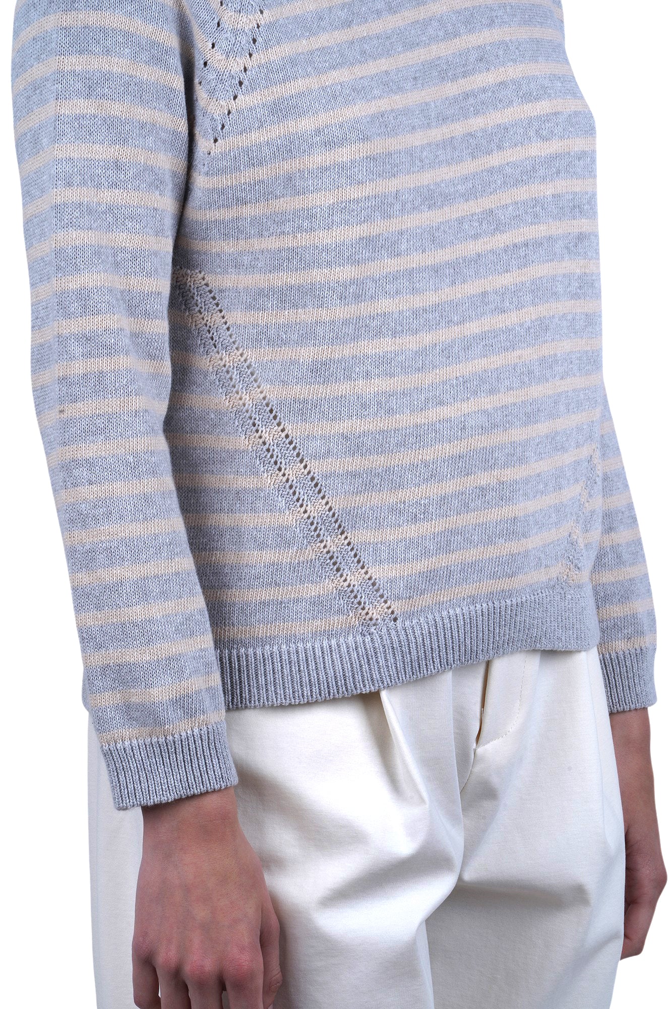 La Femme Blanche - Maglia - 471528 - Grigio/Corda - Image 6