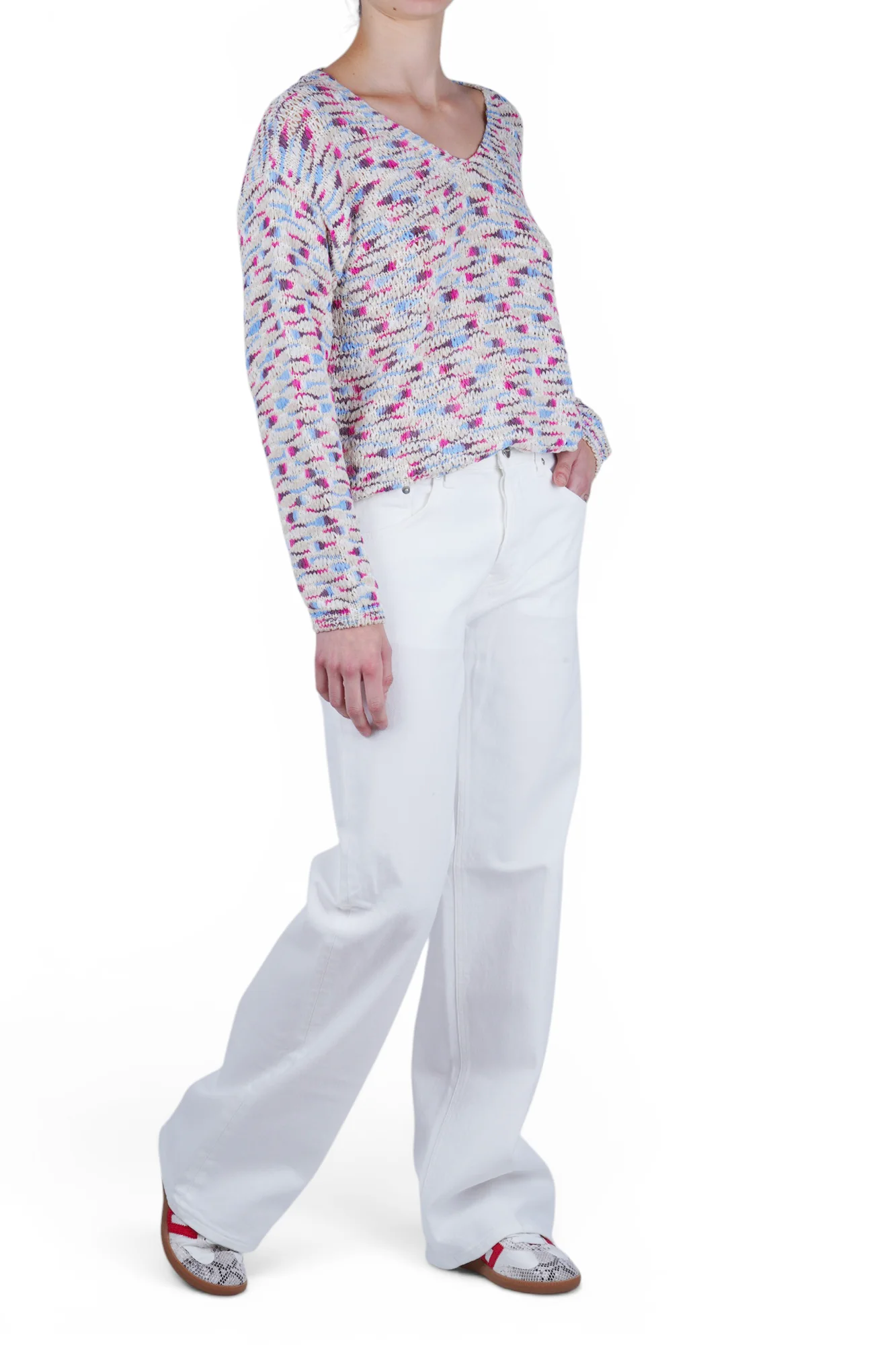 La Femme Blanche - Maglia - 471551 - Rosa/Blu - Image 2