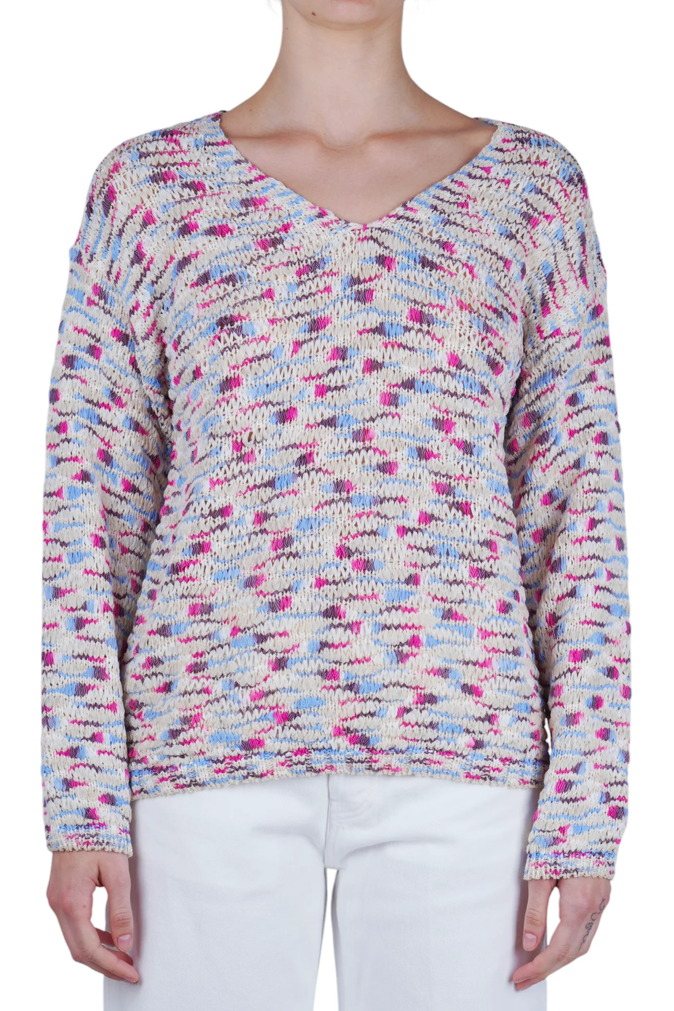 La Femme Blanche - Maglia - 471551 - Rosa/Blu - Image 3