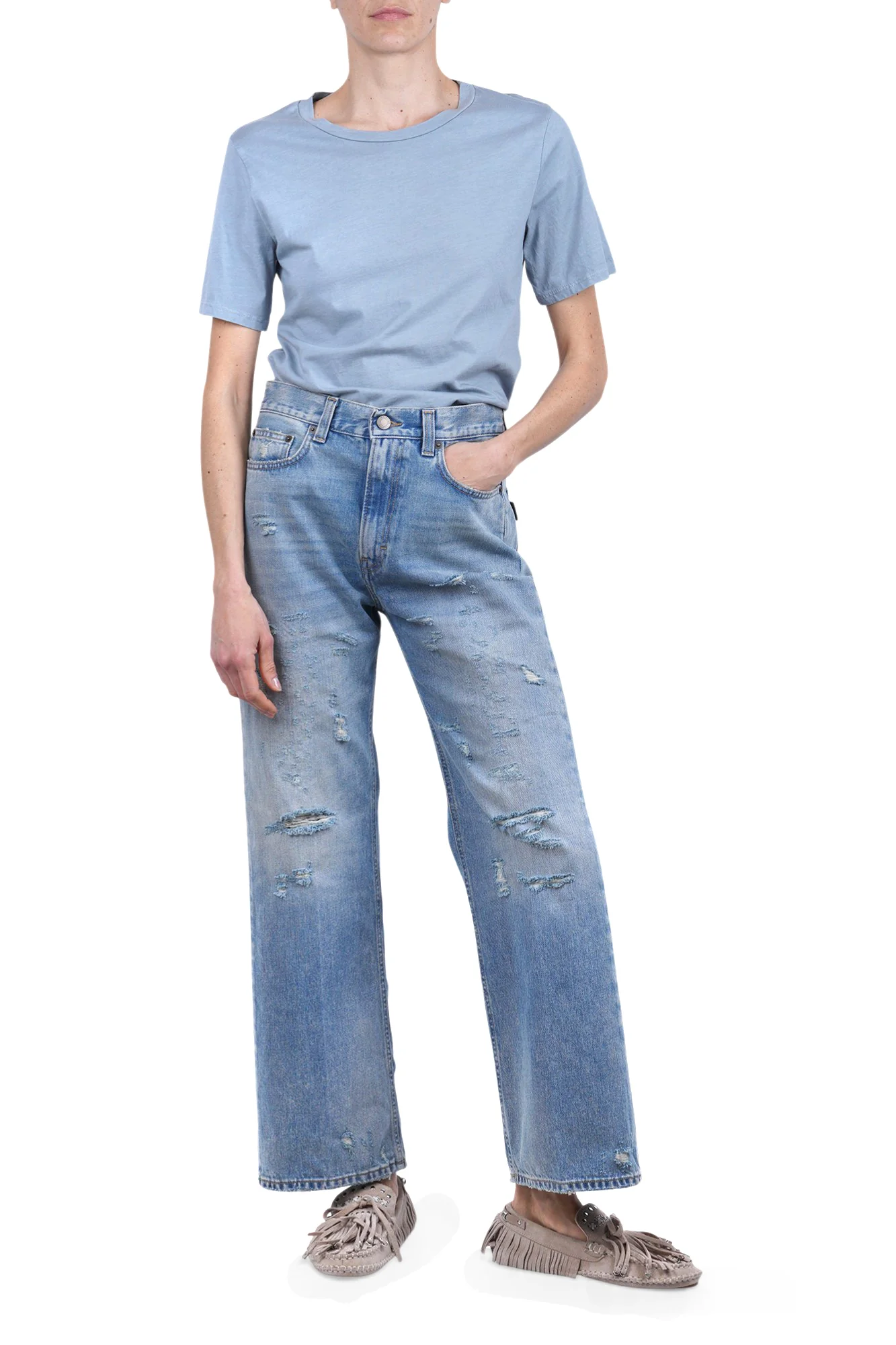 La Femme Blanche - T-shirt - 471523 - Azzurro - Image 2