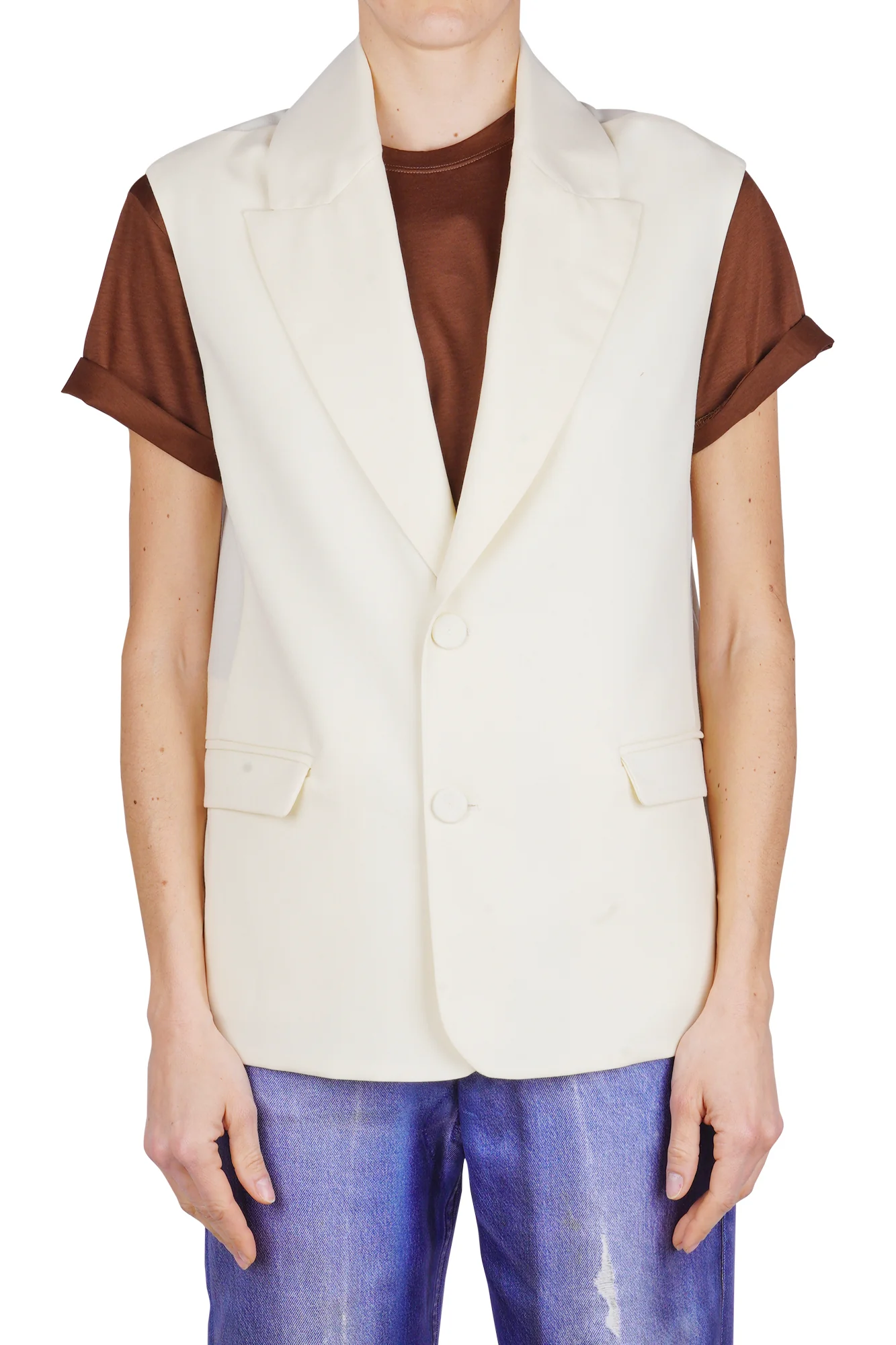 Liviana Conti - Gilet - 470804 - Crema - Image 3