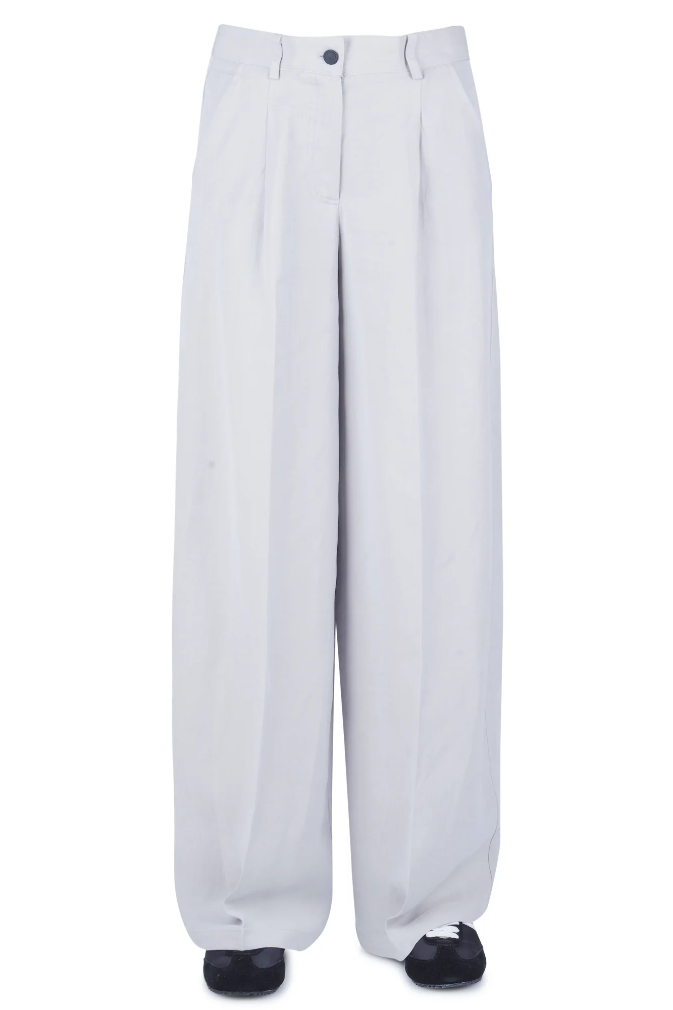 Liviana Conti - Pantalone - 470806 - Grigio chiaro - Image 3