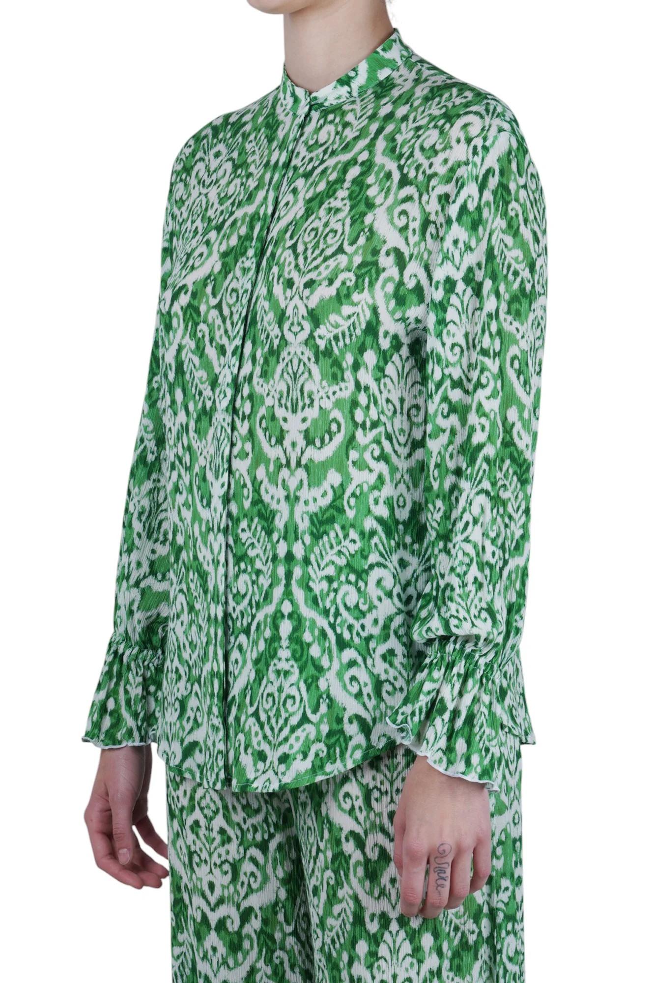 Maliparmi - Camicia - 470665 - Bianco/Verde - Image 4