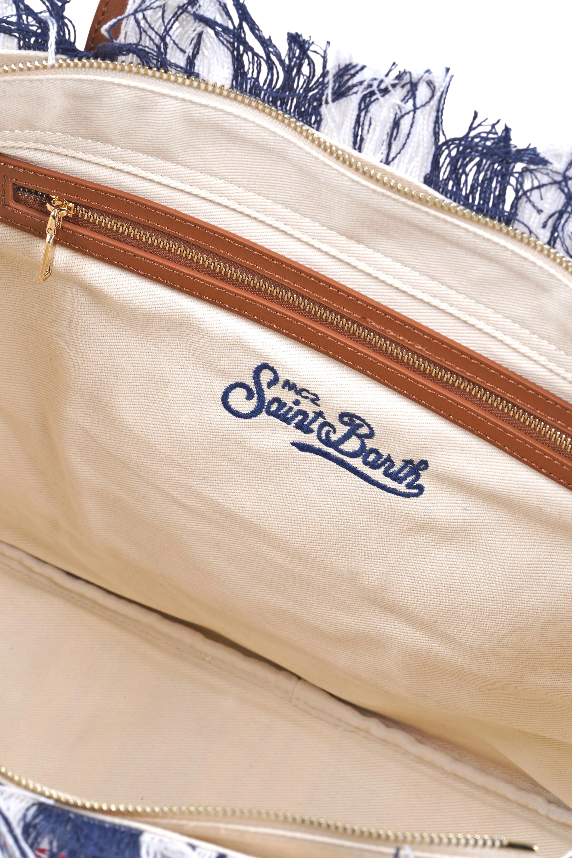 MC2 Saint Barth - Borsa grande - 470965 - Panna/Blu - Image 5