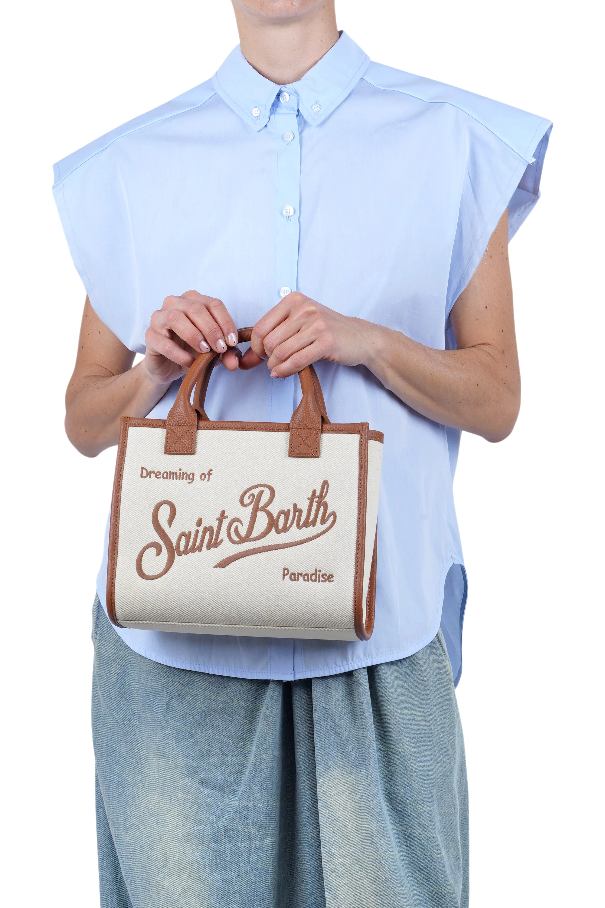 MC2 Saint Barth - Borsa media - 470962 - Crema - Image 2