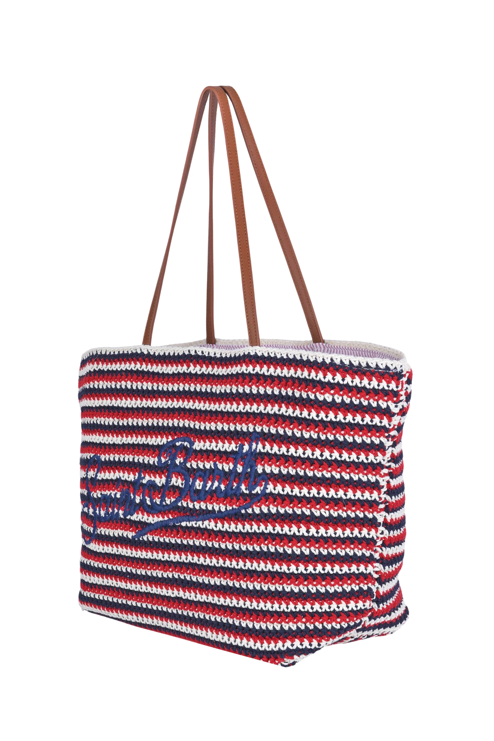 MC2 Saint Barth - Borsa media - 471005 - Blu/Rosso - Image 3