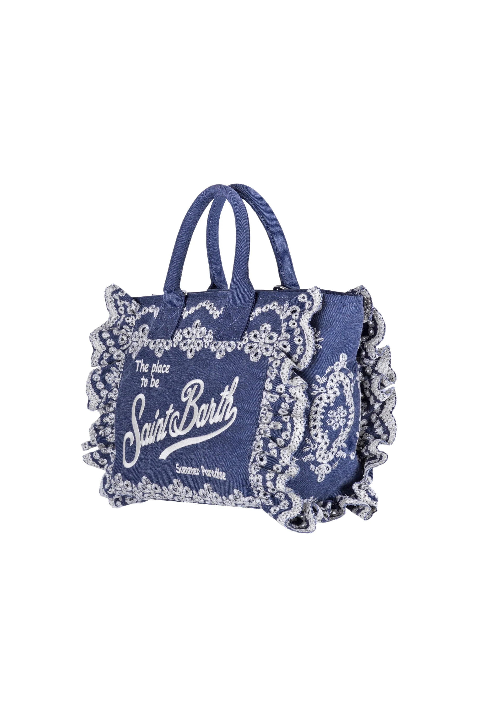 MC2 Saint Barth - Borsa media - 471008 - Denim - Image 3