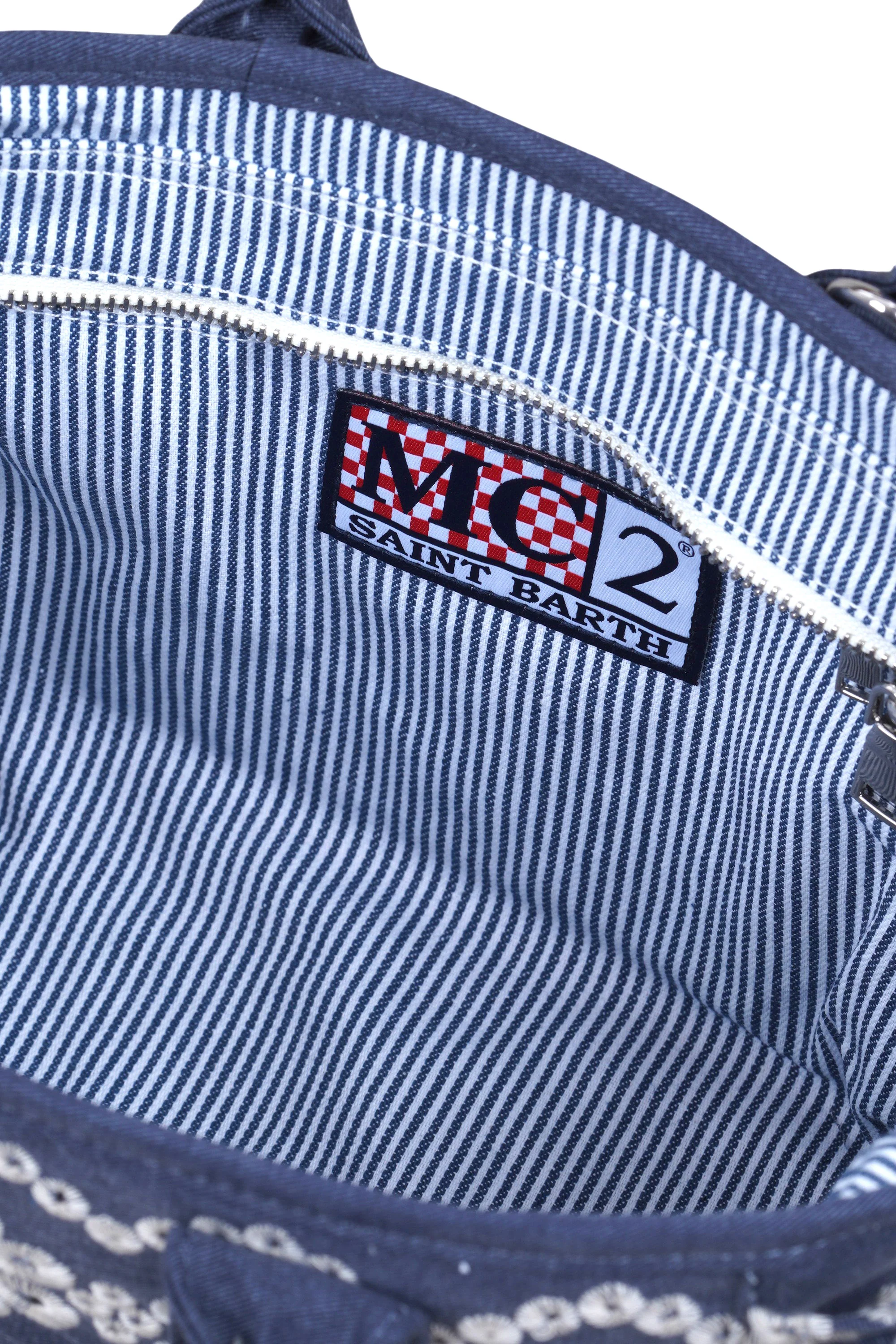 MC2 Saint Barth - Borsa media - 471008 - Denim - Image 5