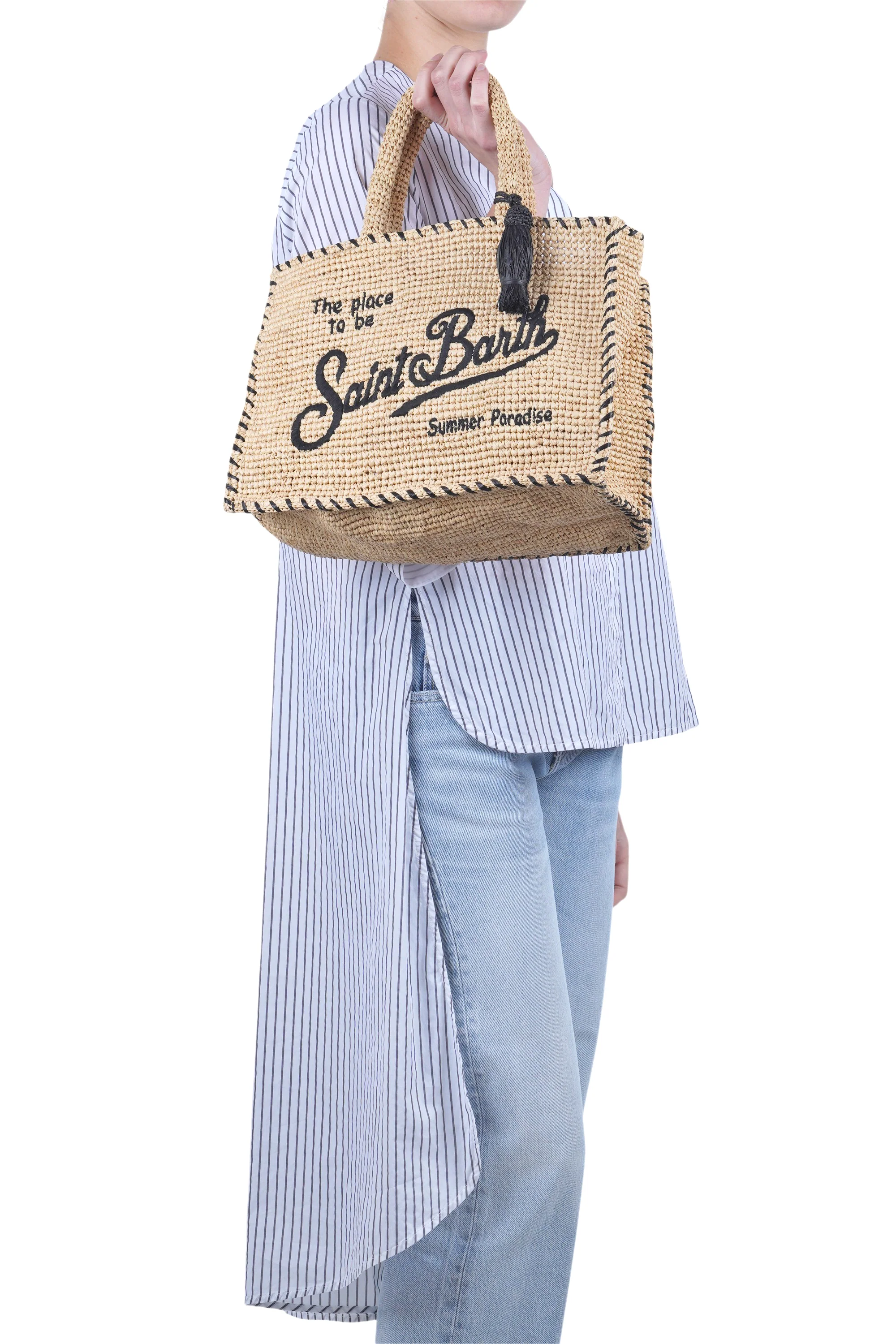 MC2 Saint Barth - Borsa media - 471016 - Beige/Nero - Image 2