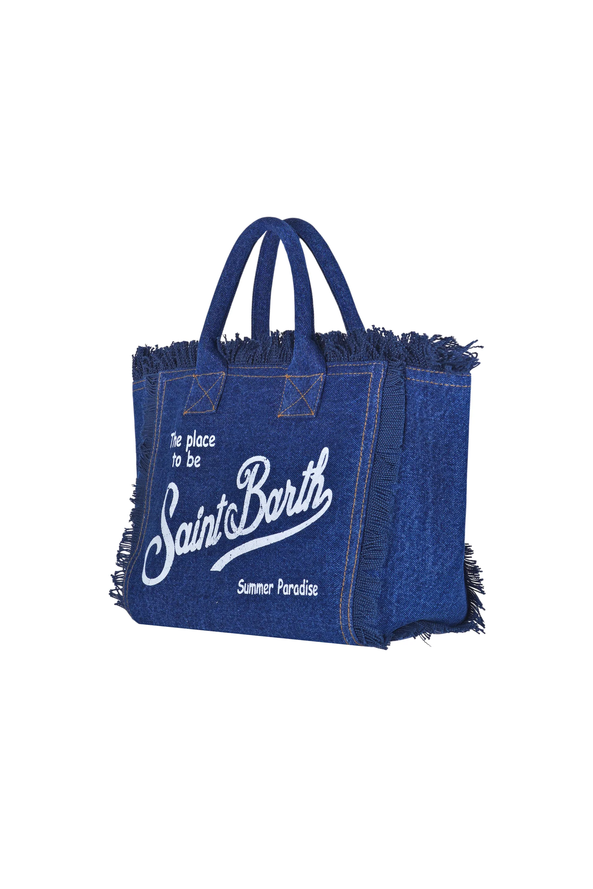 MC2 Saint Barth - Borsa media - 471043 - Denim - Image 3