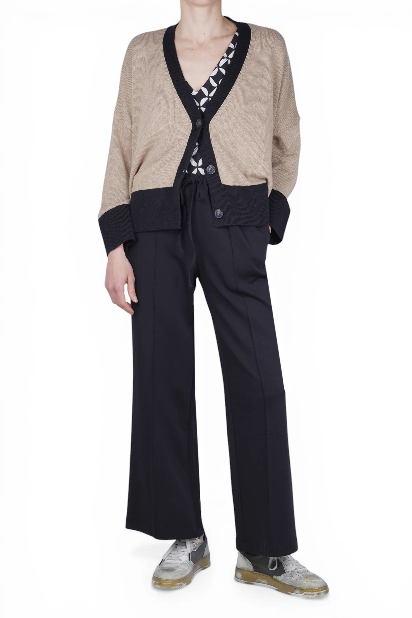 Même Road - Cardigan - 470280 - Beige/Nero - Image 2