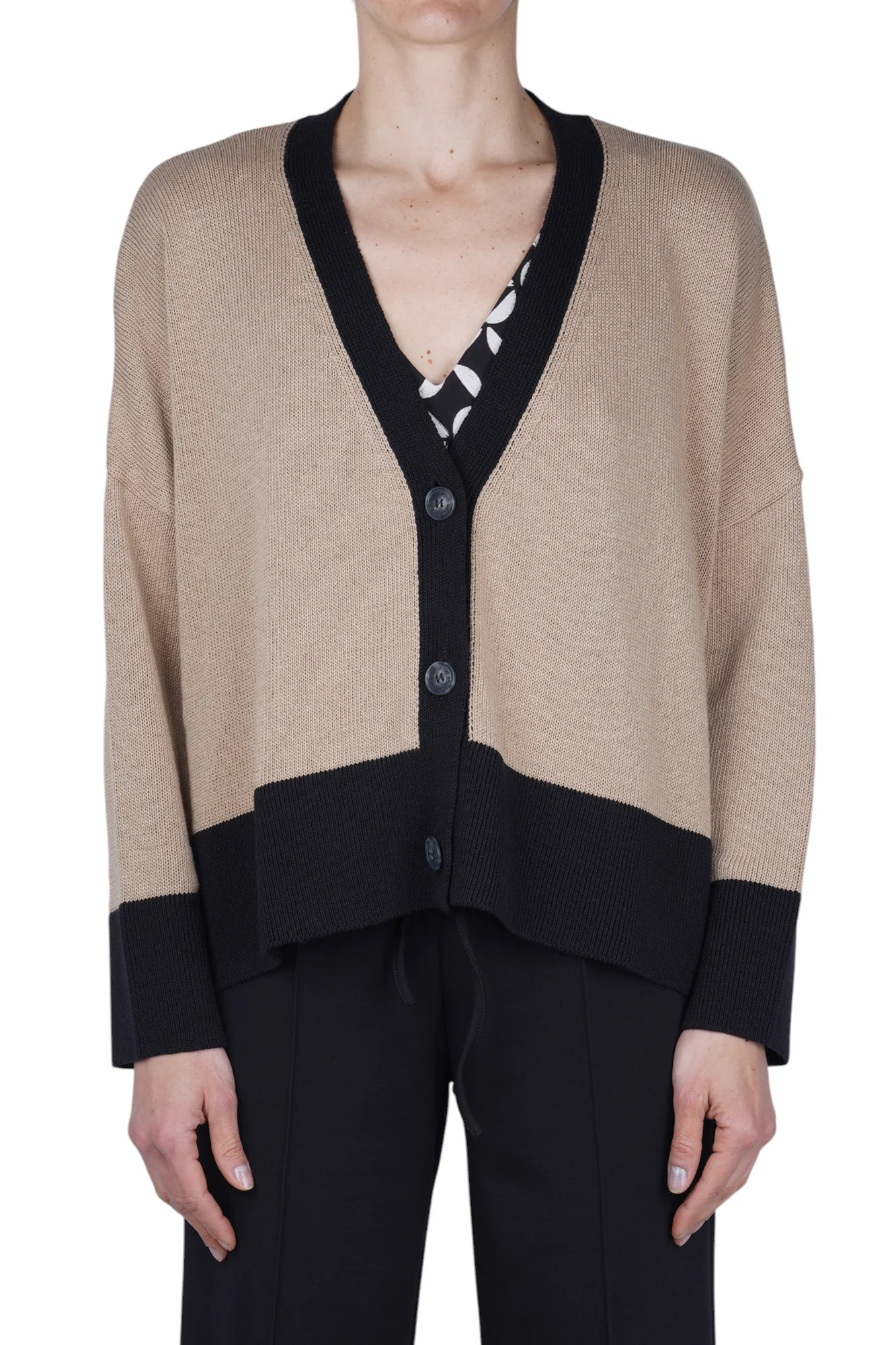 Même Road - Cardigan - 470280 - Beige/Nero - Image 3