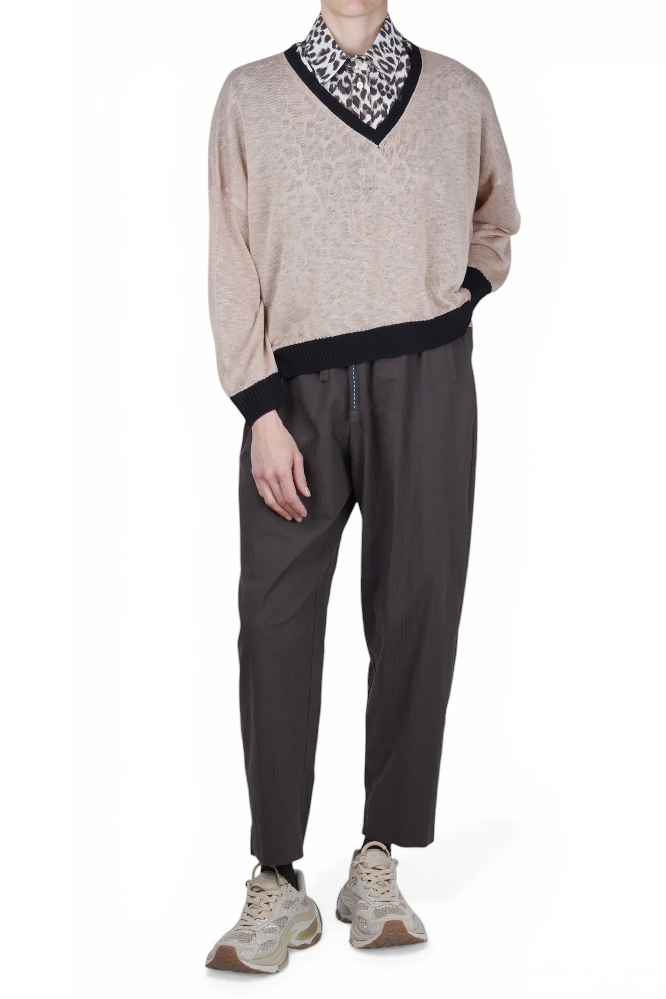 Même Road - Maglia - 470279 - Beige/Nero - Image 2