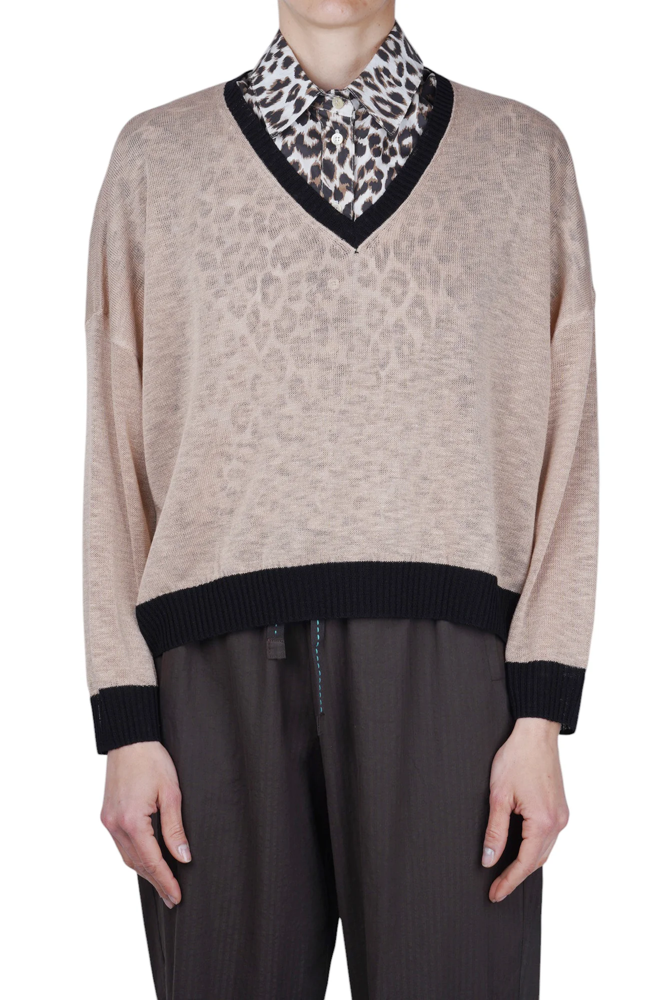 Même Road - Maglia - 470279 - Beige/Nero - Image 3
