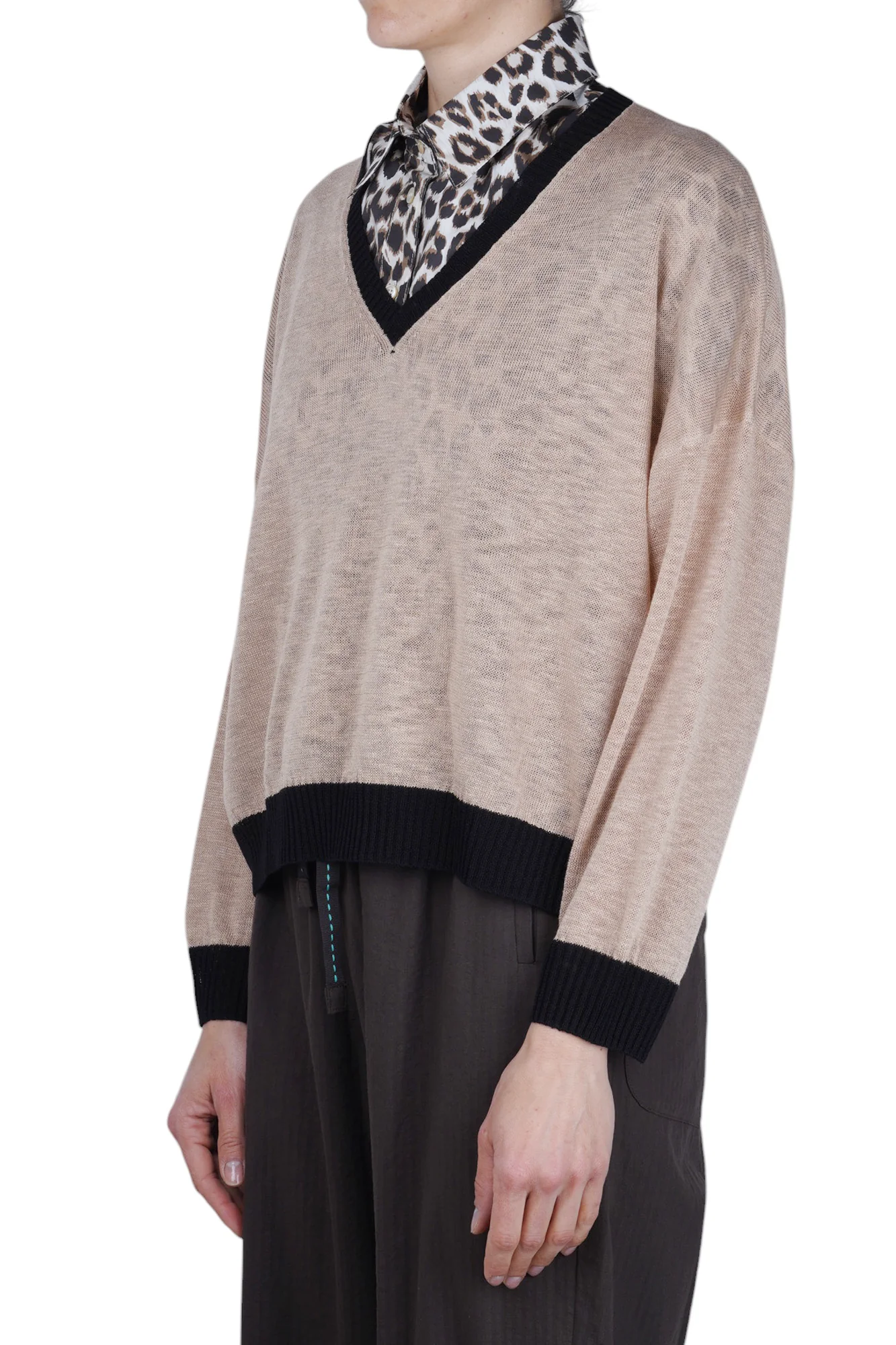 Même Road - Maglia - 470279 - Beige/Nero - Image 4
