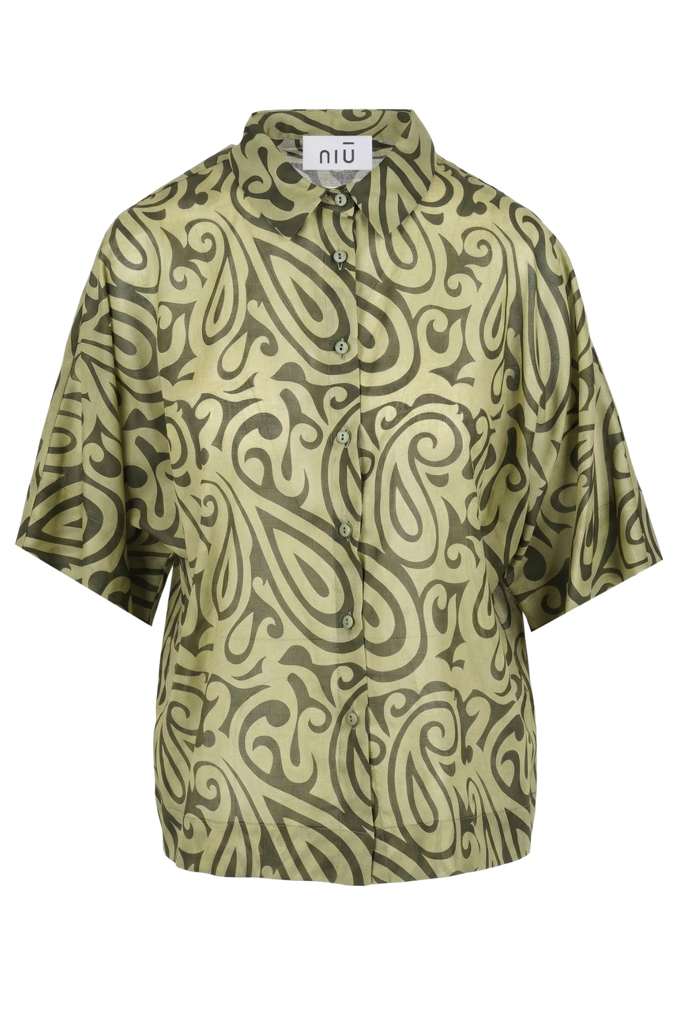 NIU - Camicia - 470372 - Fantasia Verde