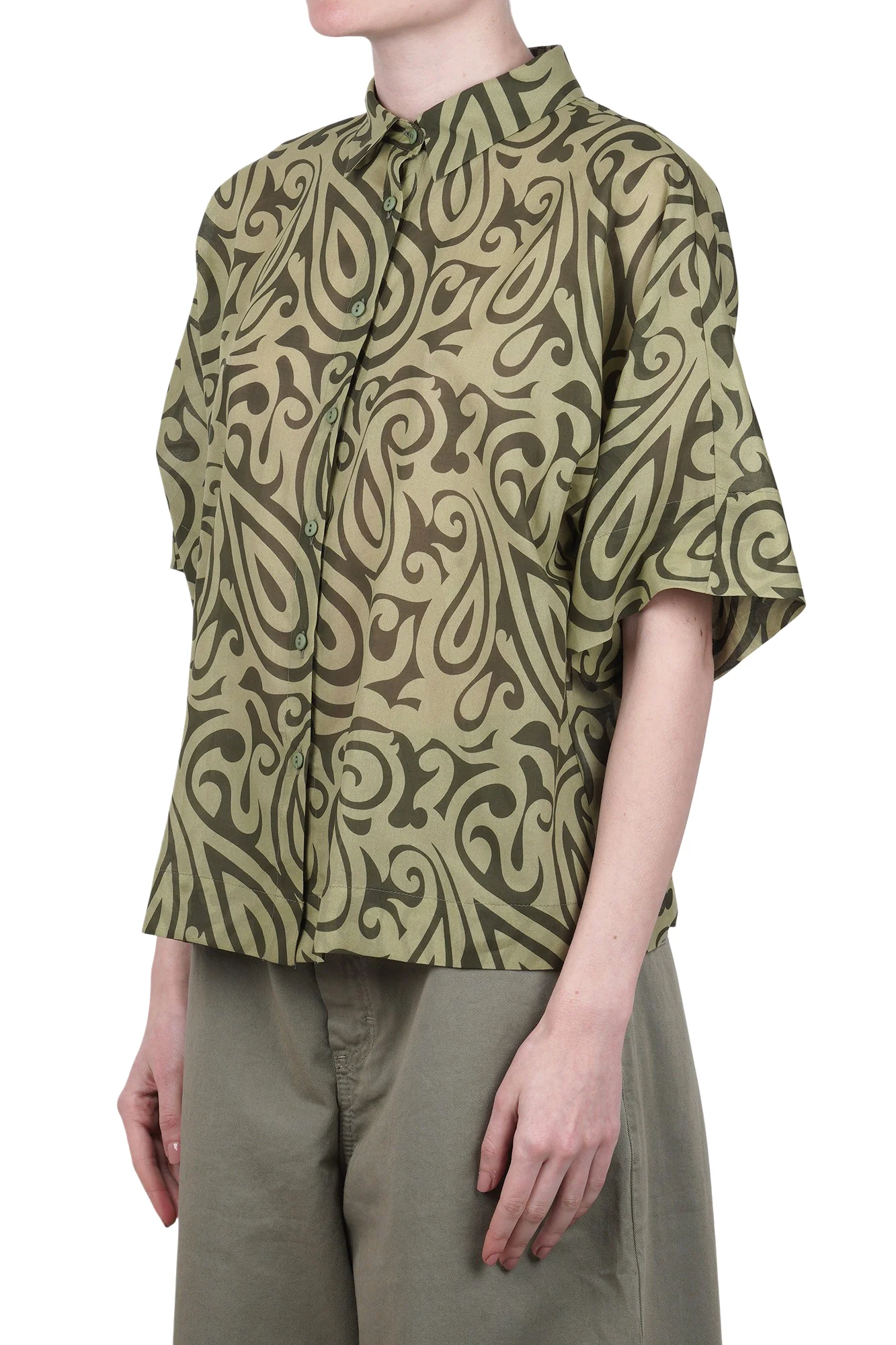 NIU - Camicia - 470372 - Fantasia Verde - Image 4