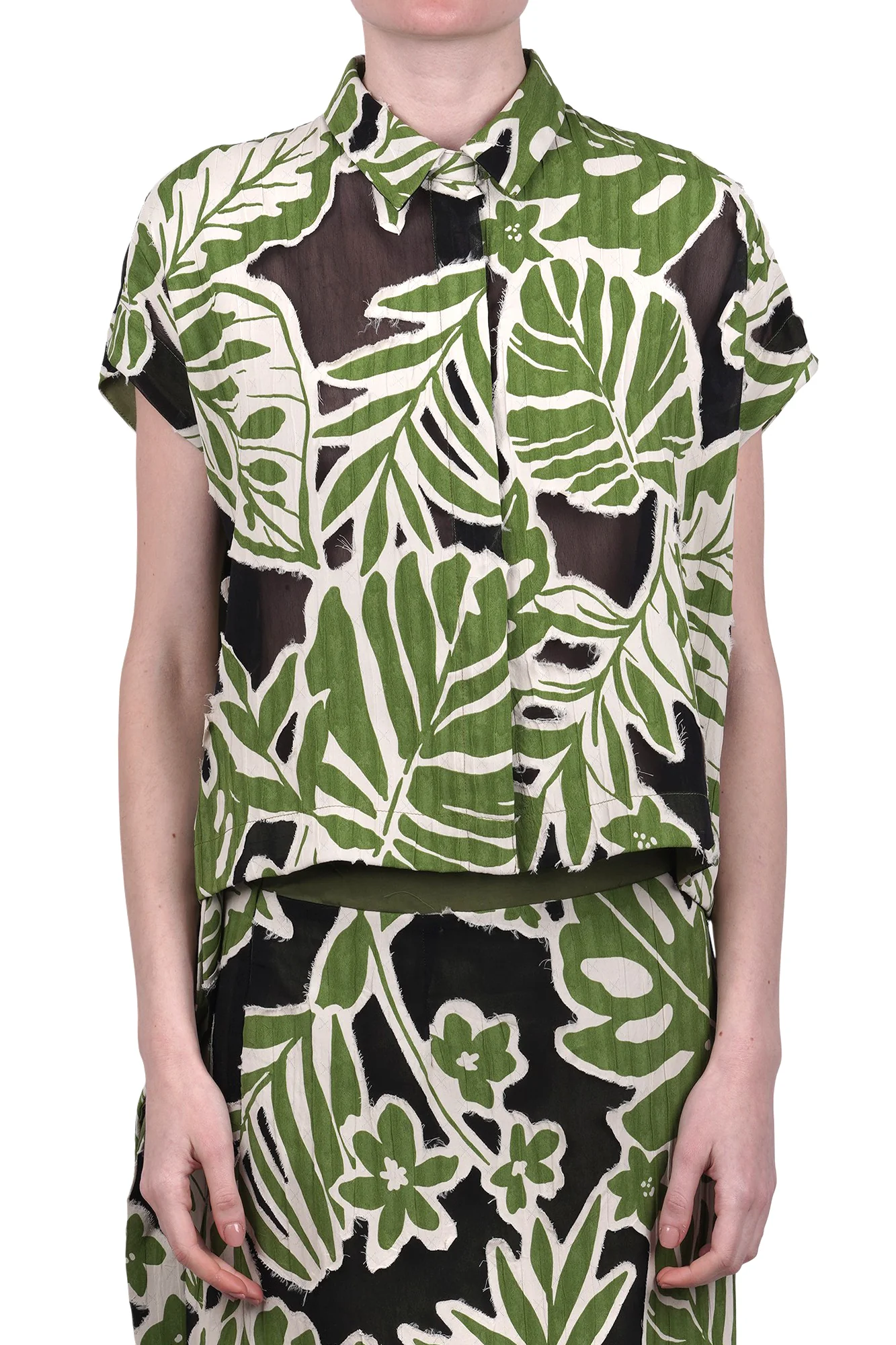 NIU - Camicia - 470381 - Fantasia Verde - Image 3