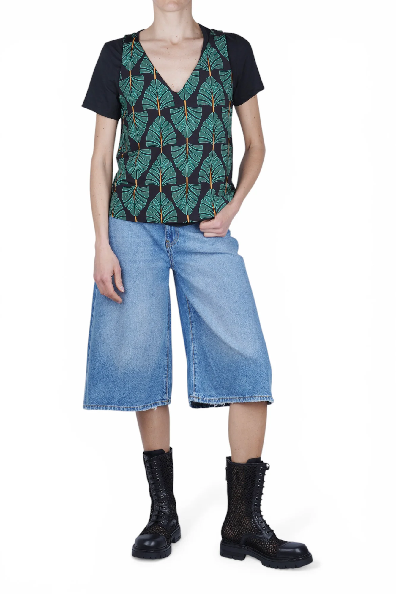 NIU - Top - 470367 - Verde/Nero - Image 2
