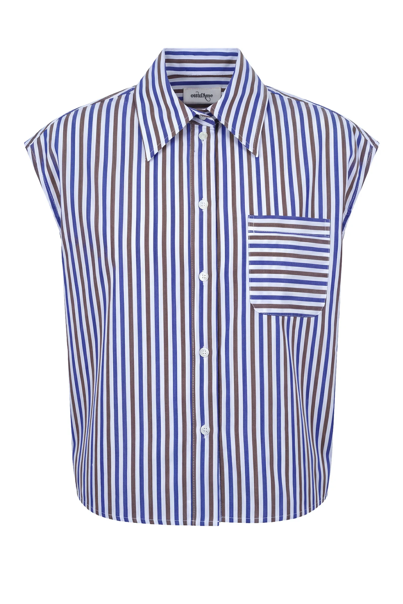 Ottod'ame - Camicia - 470776 - Moka/Bianco