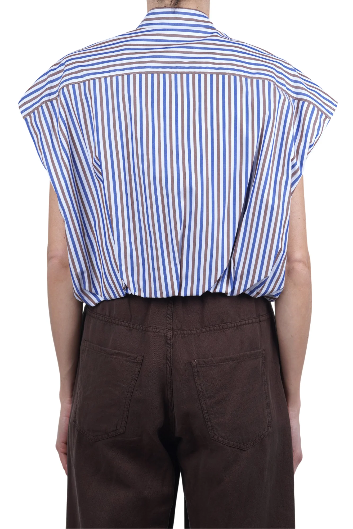 Ottod'ame - Camicia - 470776 - Moka/Bianco - Image 5