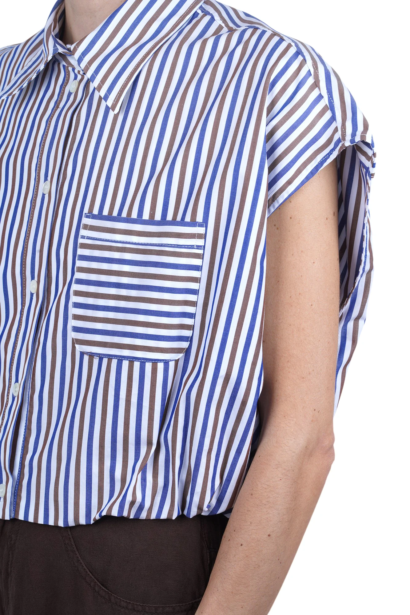 Ottod'ame - Camicia - 470776 - Moka/Bianco - Image 6