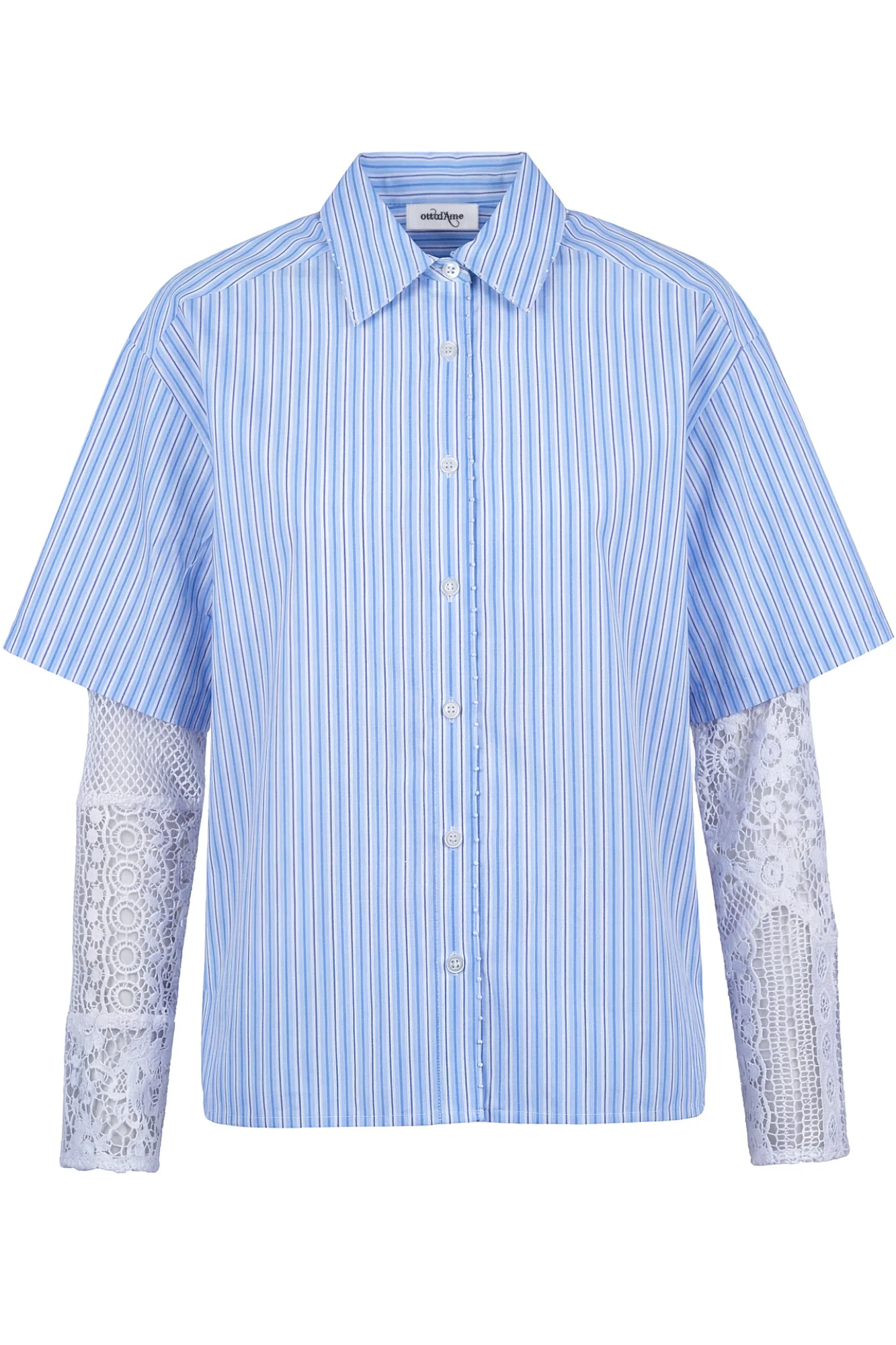 Ottod'ame - Camicia - 470782 - Bianco/Azzurro