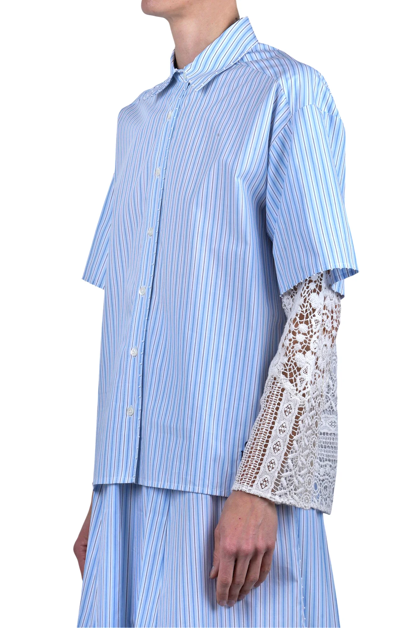 Ottod'ame - Camicia - 470782 - Bianco/Azzurro - Image 4