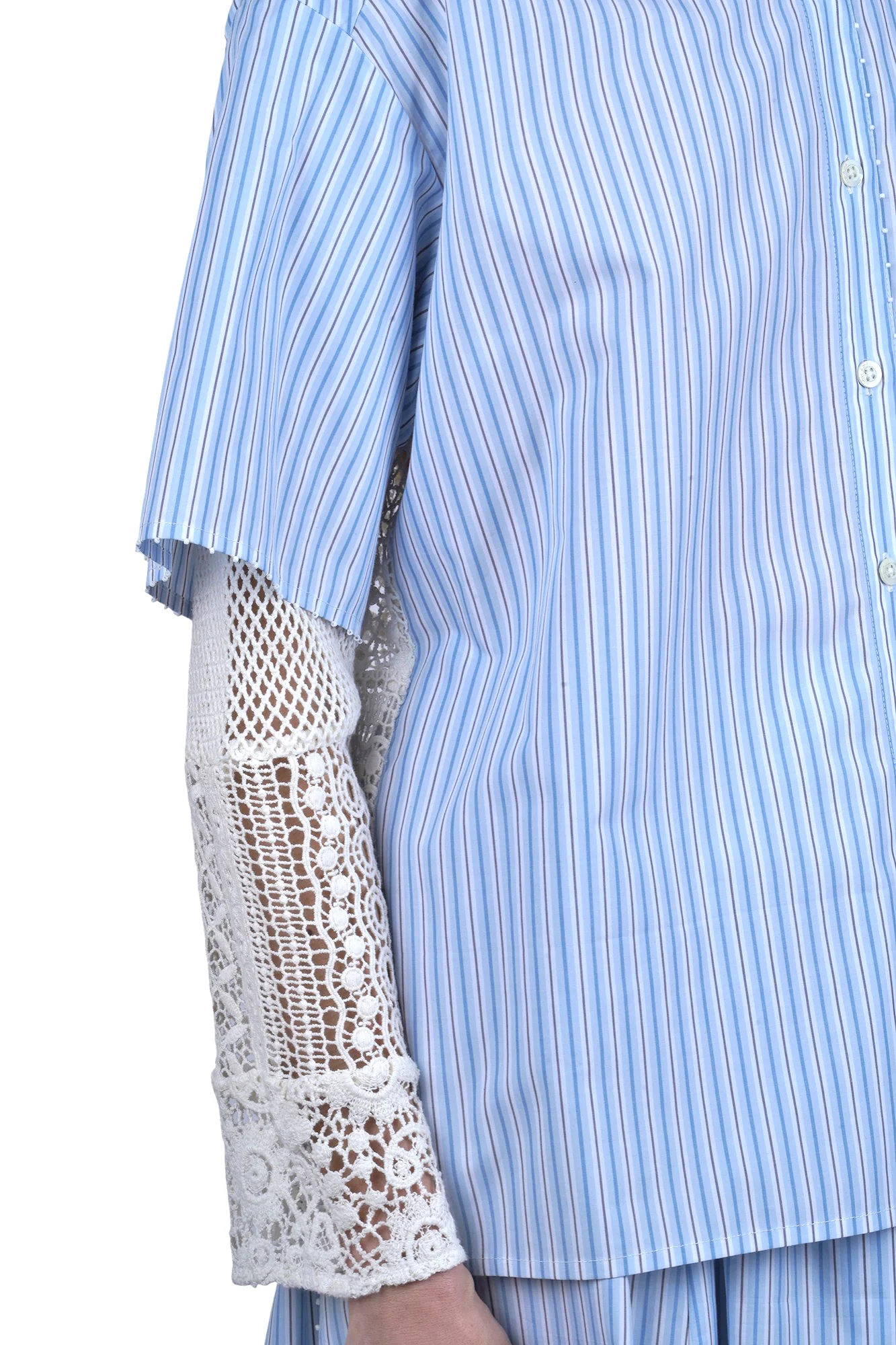 Ottod'ame - Camicia - 470782 - Bianco/Azzurro - Image 6