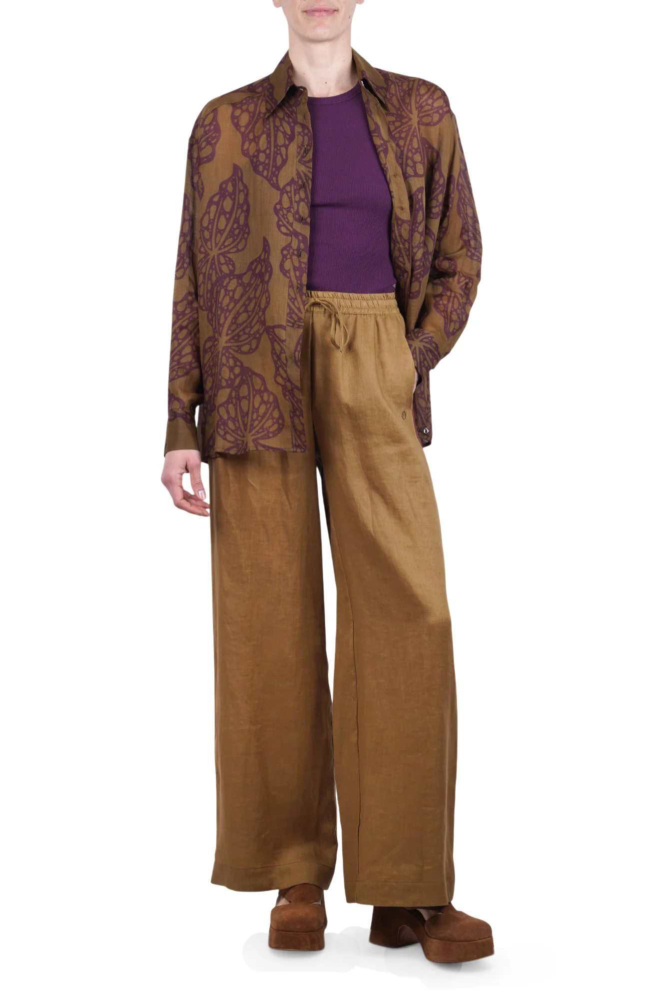 Ottod'ame - Camicia - 470784 - Verde/Viola - Image 2