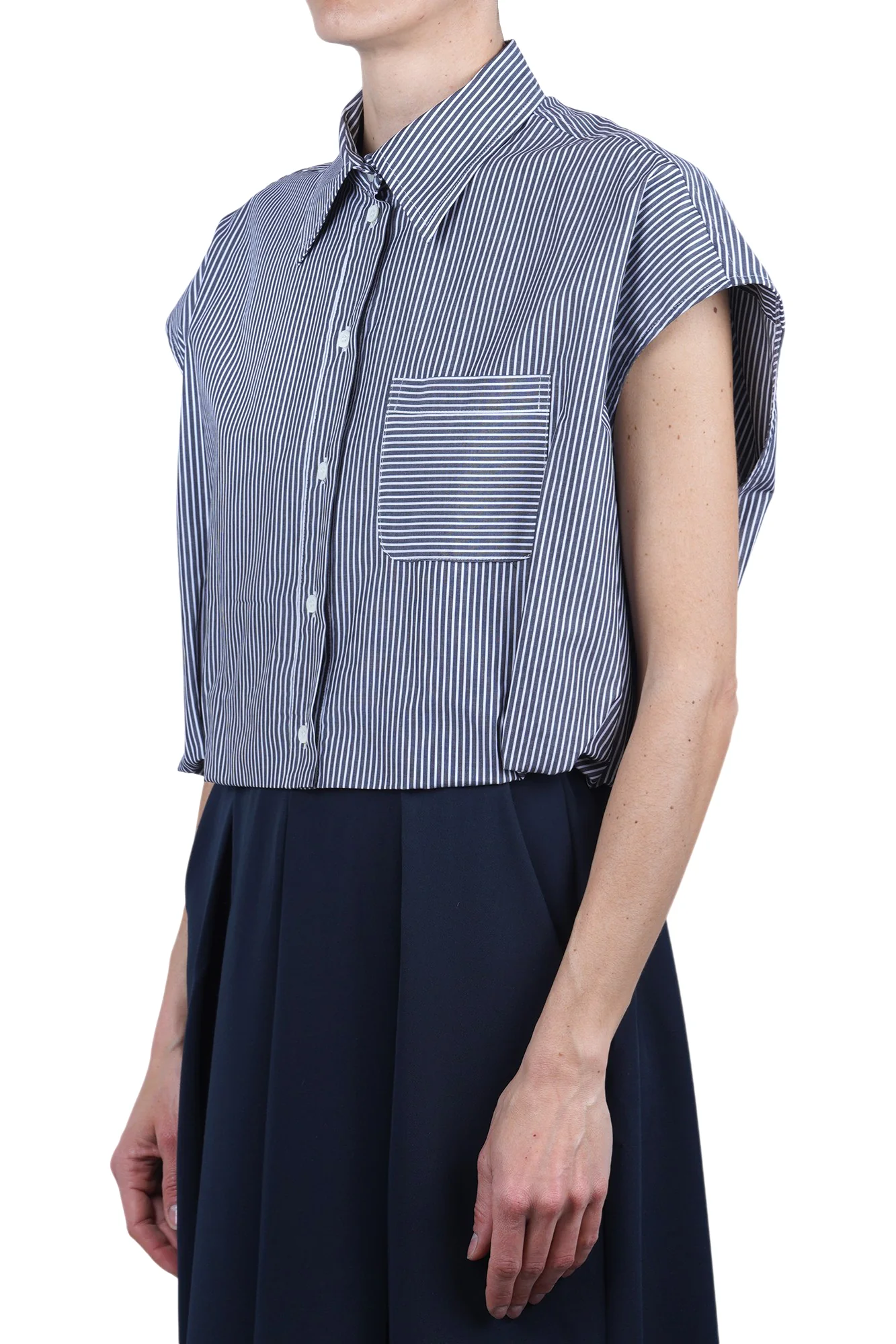 Ottod'ame - Camicia - 470792 - Antracite/Bianco - Image 4