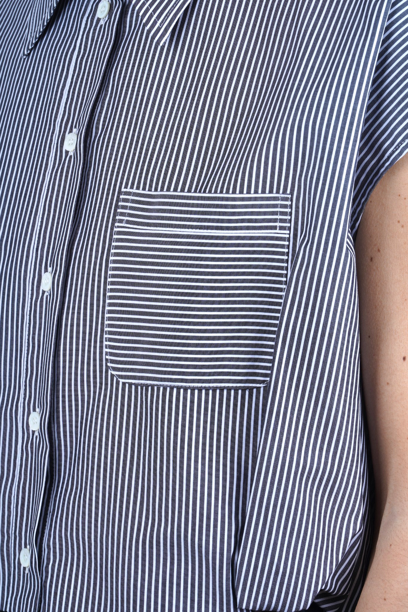Ottod'ame - Camicia - 470792 - Antracite/Bianco - Image 6