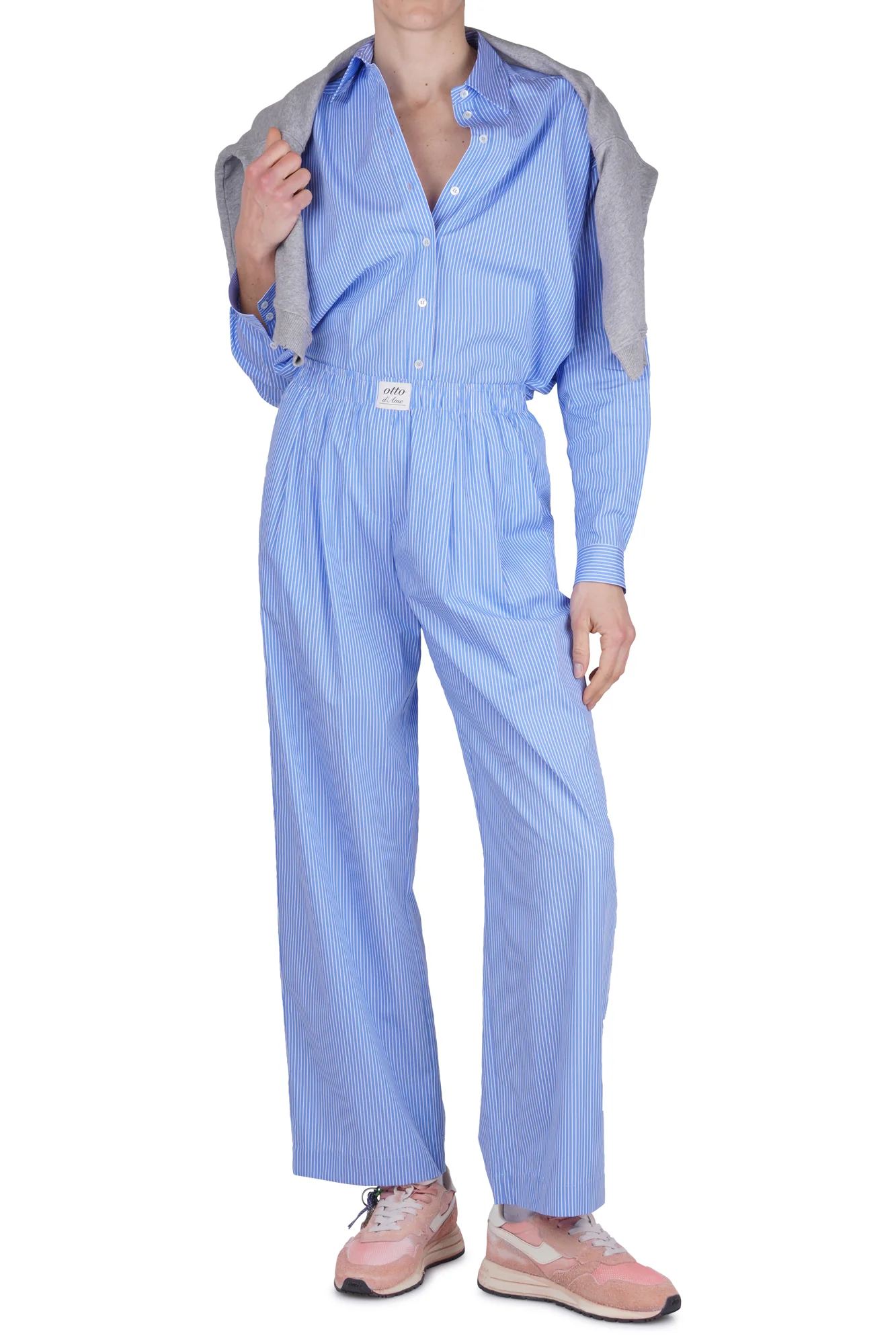 Ottod'ame - Pantalone - 470730 - Azzurro/Bianco - Image 2