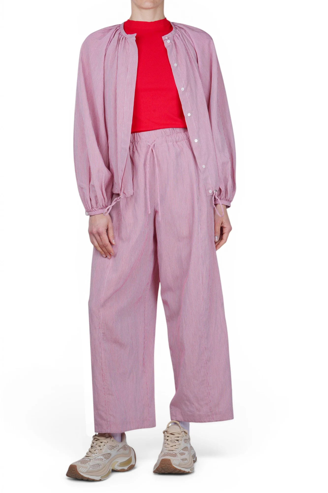 Ottod'ame - Pantalone - 470744 - Bianco/Rosso - Image 2
