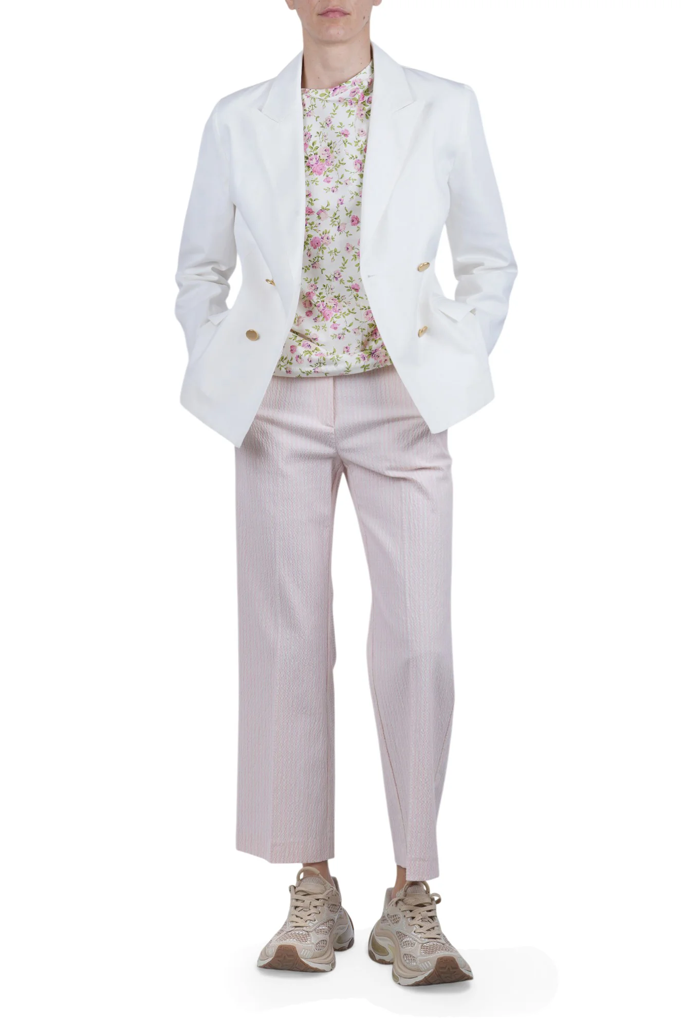 Ottod'ame - Pantalone - 470765 - Rosa/Latte - Image 2