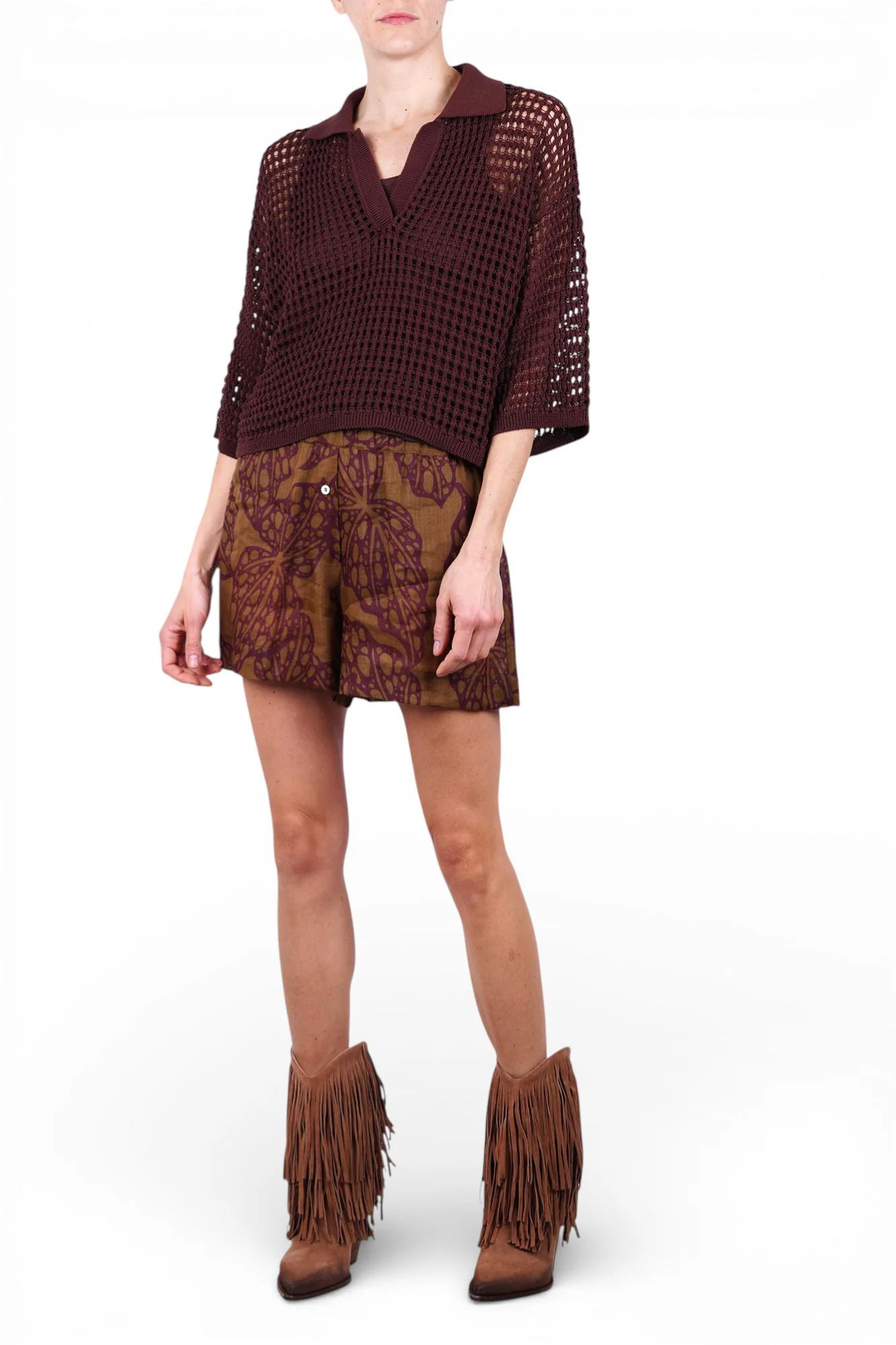 Ottod'ame - Shorts - 470785 - Verde/Viola - Image 2
