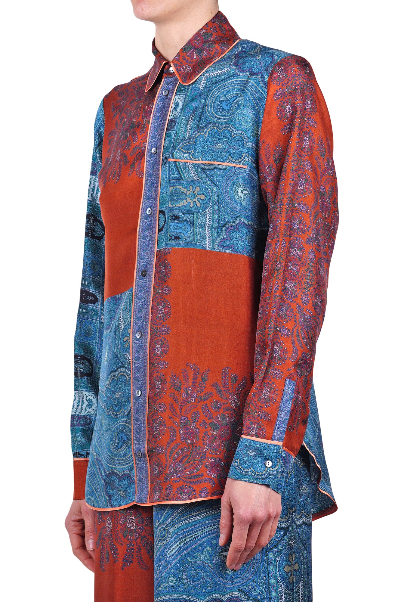 Pierre-Louis Mascia - Camicia - 470089 - Blu/Ruggine - Image 4