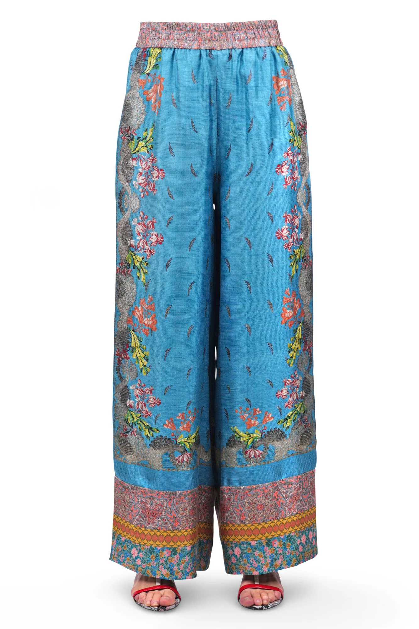 Pierre-Louis Mascia - Pantalone - 470093 - Fantasia Turchese - Image 3