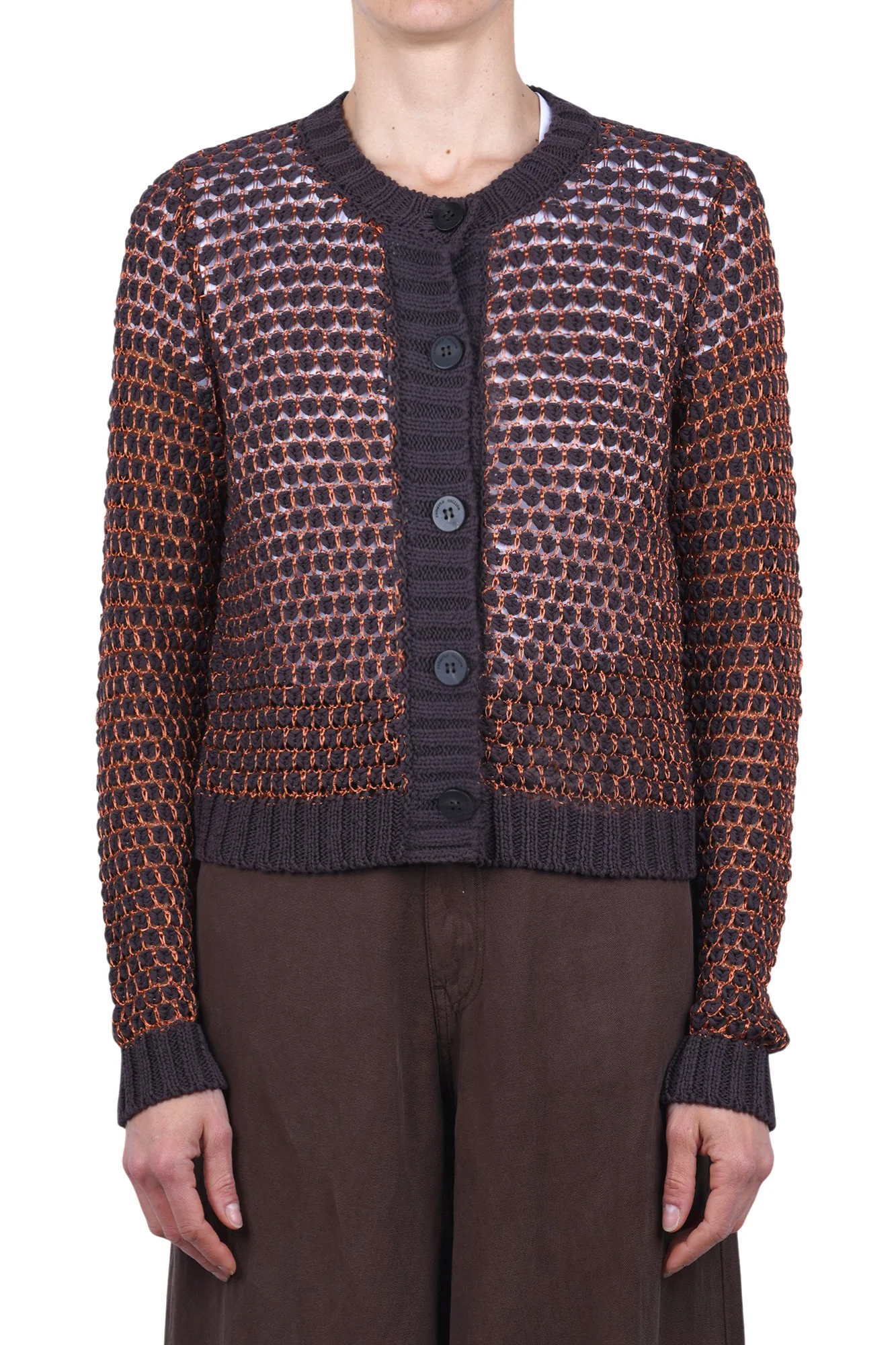 Roberto Collina - Cardigan - 470398 - Moro/Tabacco - Image 3