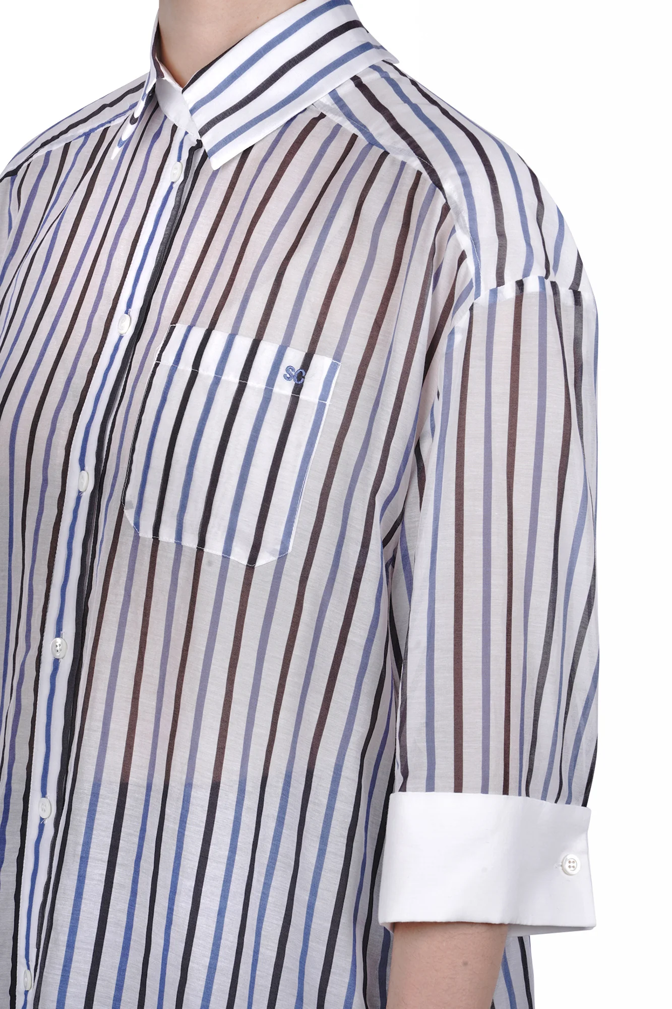 Semi Couture - Camicia - 470950 - Bianco/Marrone - Image 6