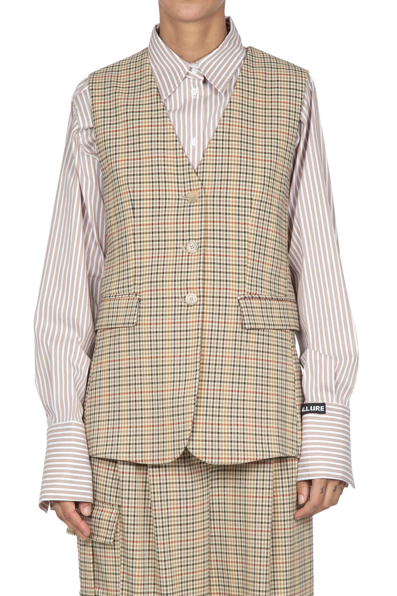 Semi Couture - Gilet - 440503 - Beige/Rosso - Image 3