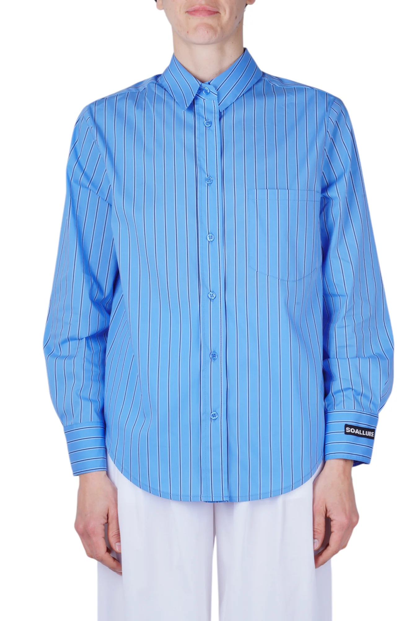 So Allure - Camicia - 470028 - Bianco/Azzurro - Image 3