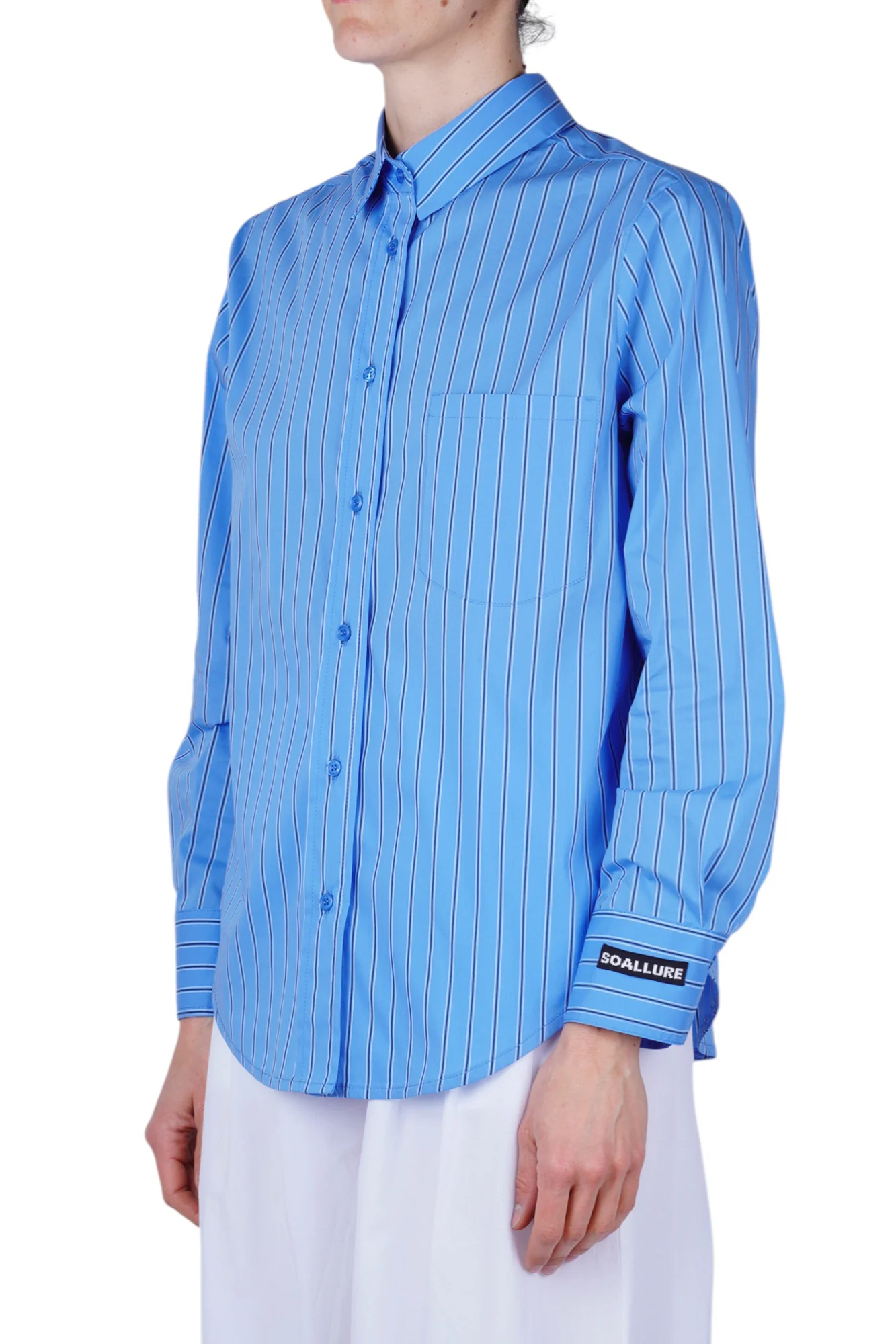 So Allure - Camicia - 470028 - Bianco/Azzurro - Image 4
