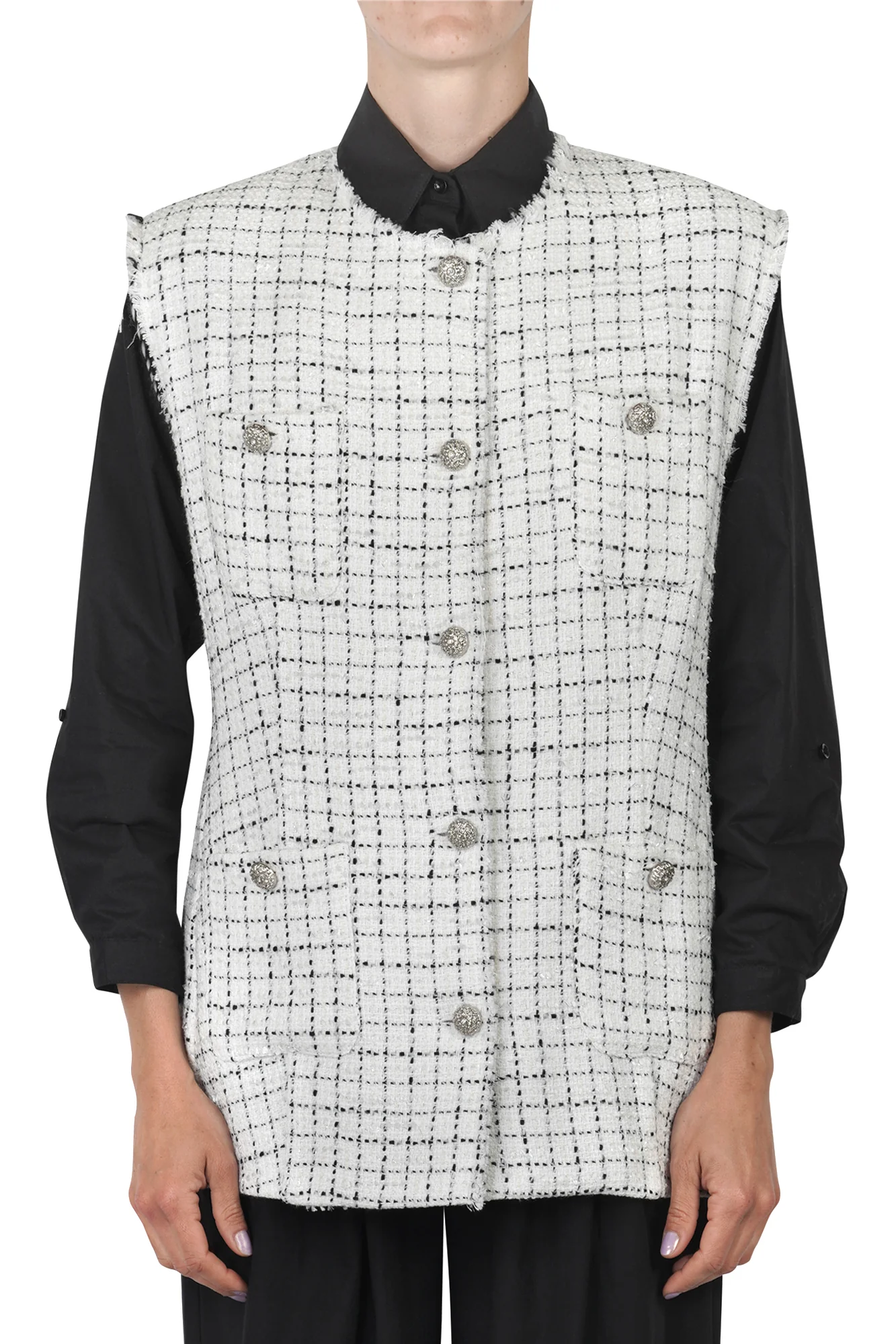 So Allure - Gilet - 451642 - Bianco/Nero - Image 3