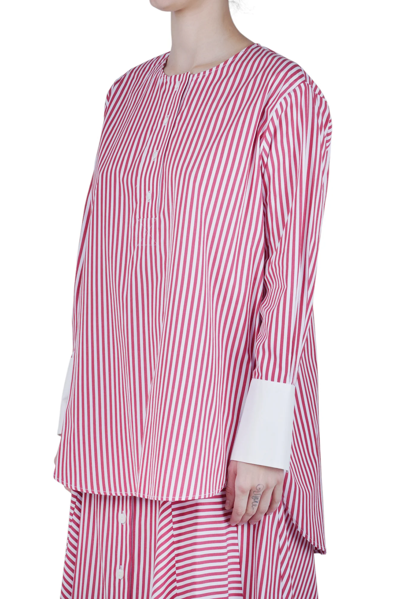 Solotre - Camicia - 470677 - Bianco/Rosso - Image 4