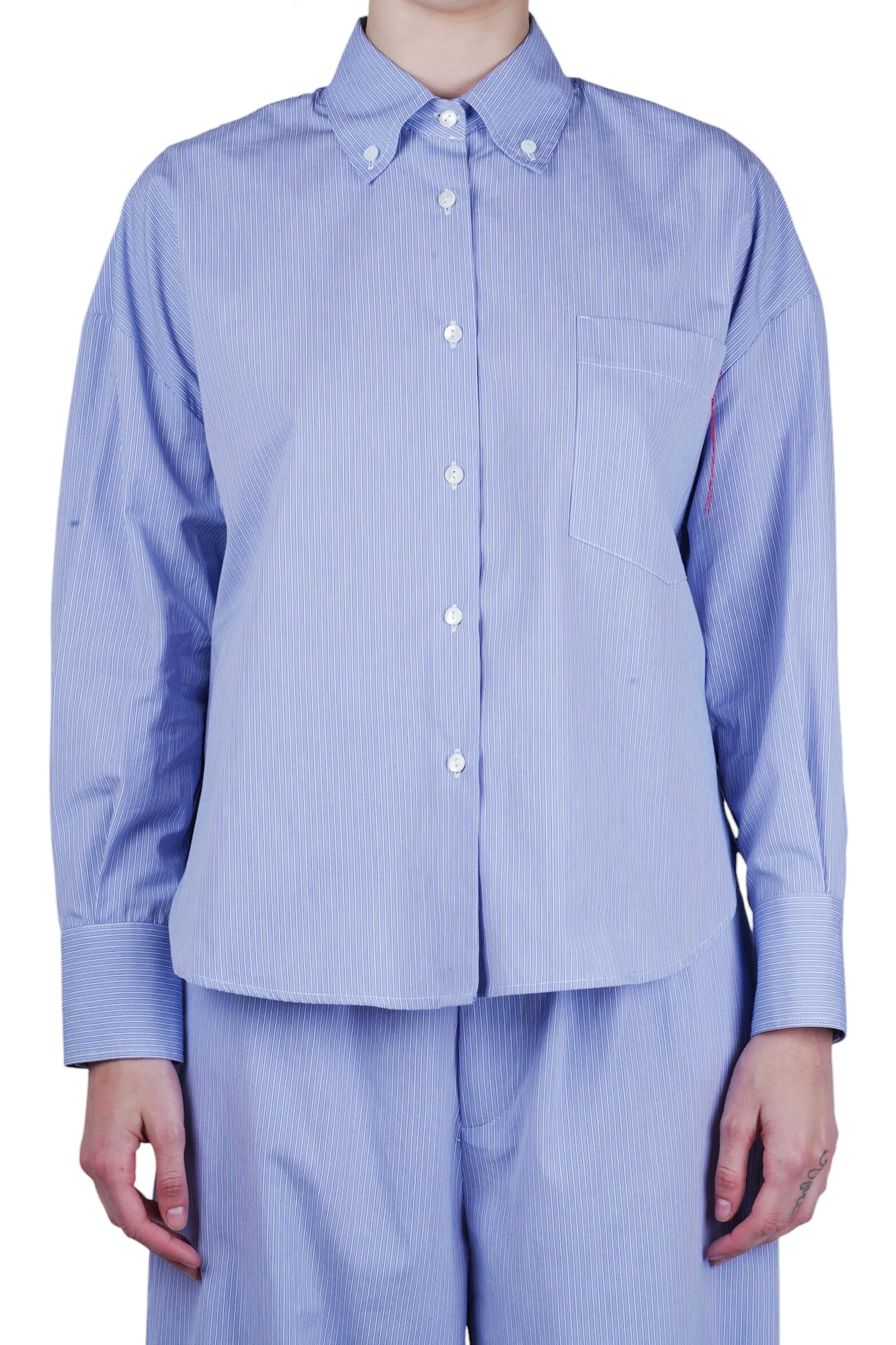 Solotre - Camicia - 470680 - Bianco/Azzurro - Image 3