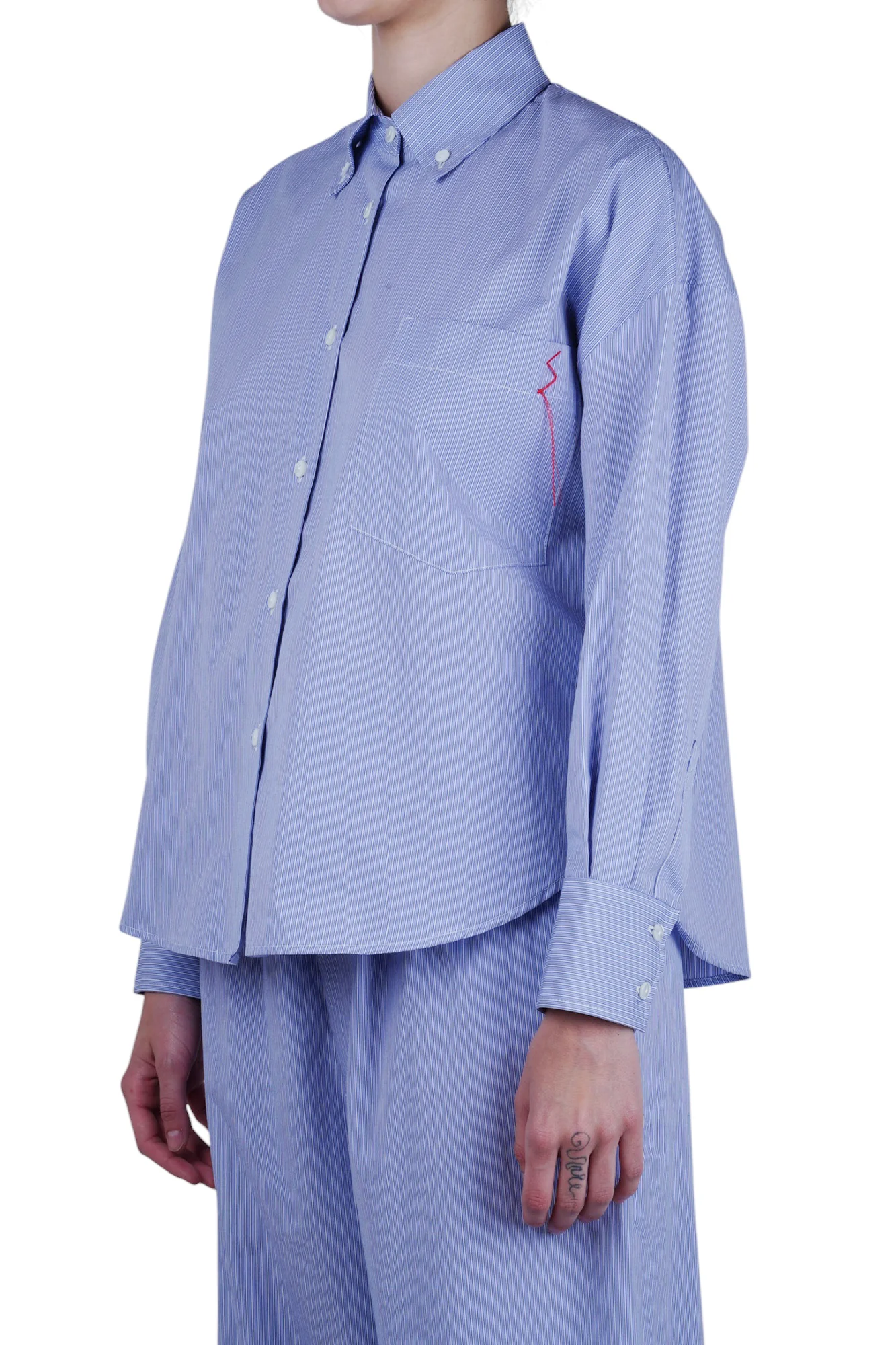 Solotre - Camicia - 470680 - Bianco/Azzurro - Image 4