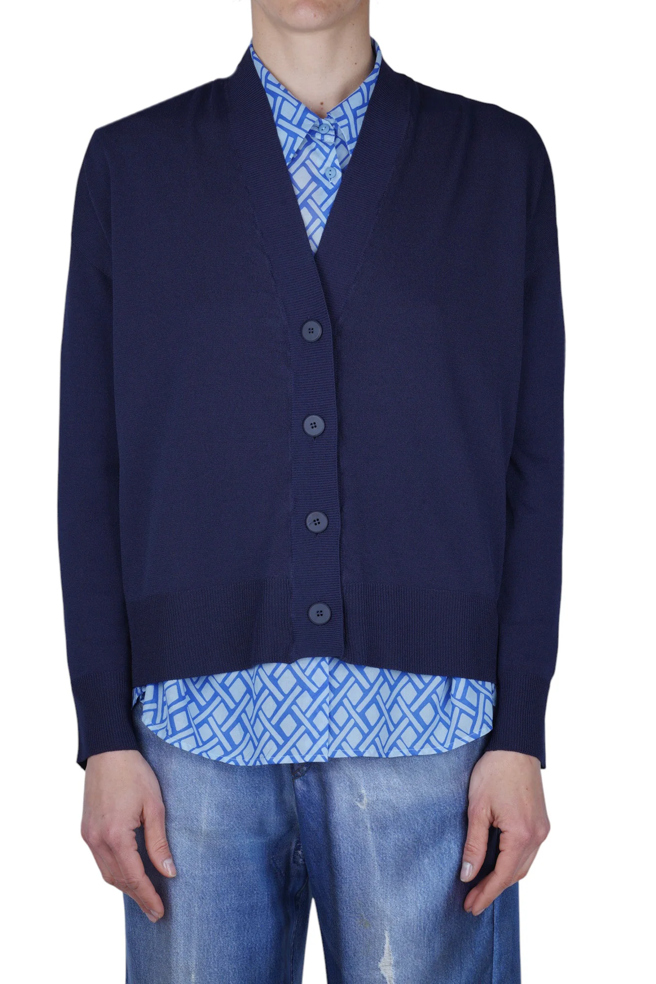 Solotre - Cardigan - 470700 - Blu - Image 3