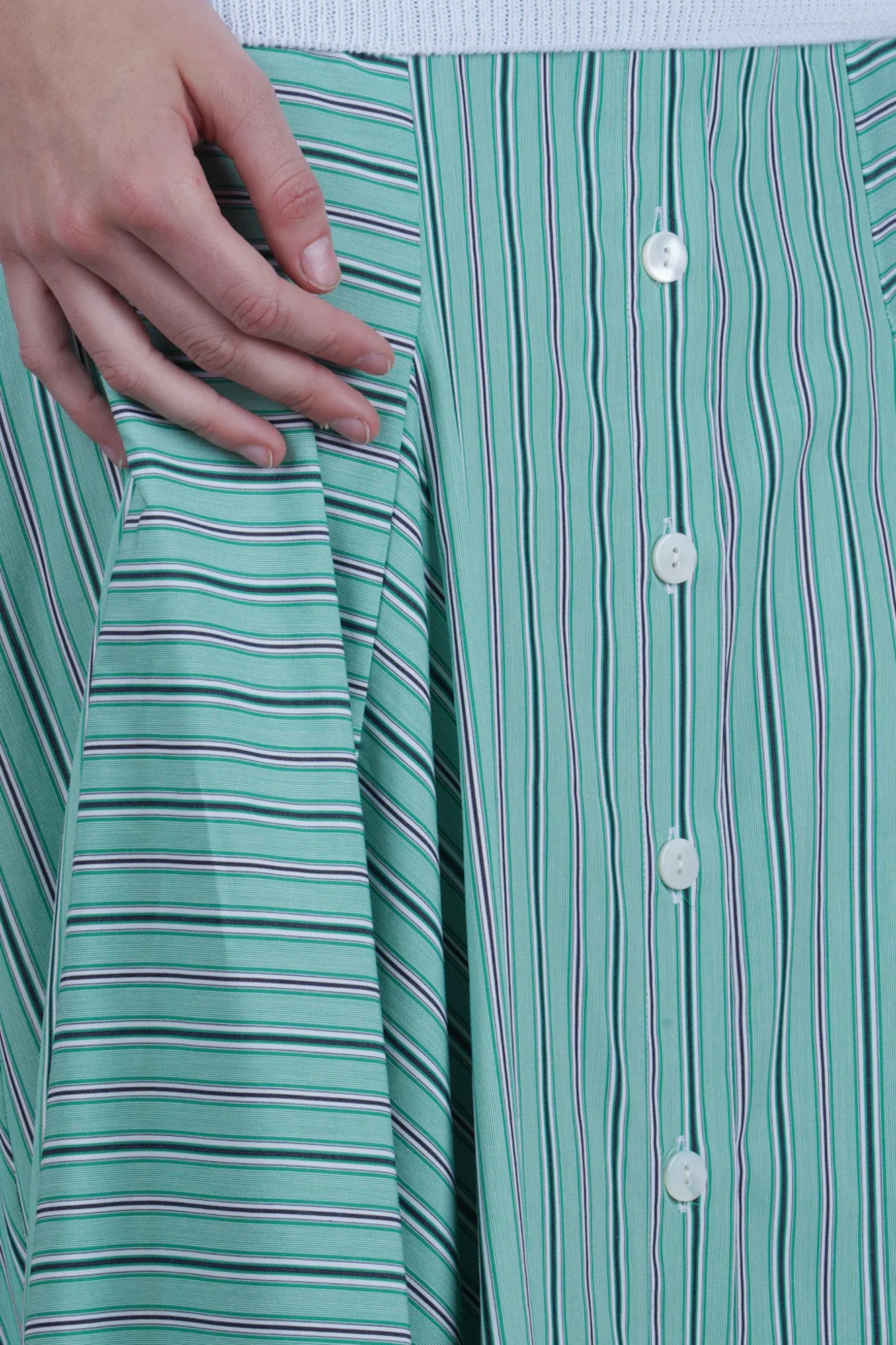 Solotre - Gonna - 470690 - Bianco/Verde - Image 6